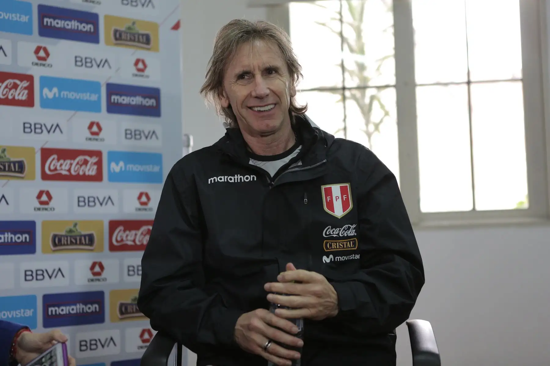 Entrevista con el entrenador de la Selección Peruana de Fútbol de mayores, Ricardo Gareca.
Foto: ANDINA/David Huamaní Entrevista con el entrenador de la Selección Peruana de Fútbol de mayores, Ricardo Gareca.
Foto: ANDINA/David Huamaní