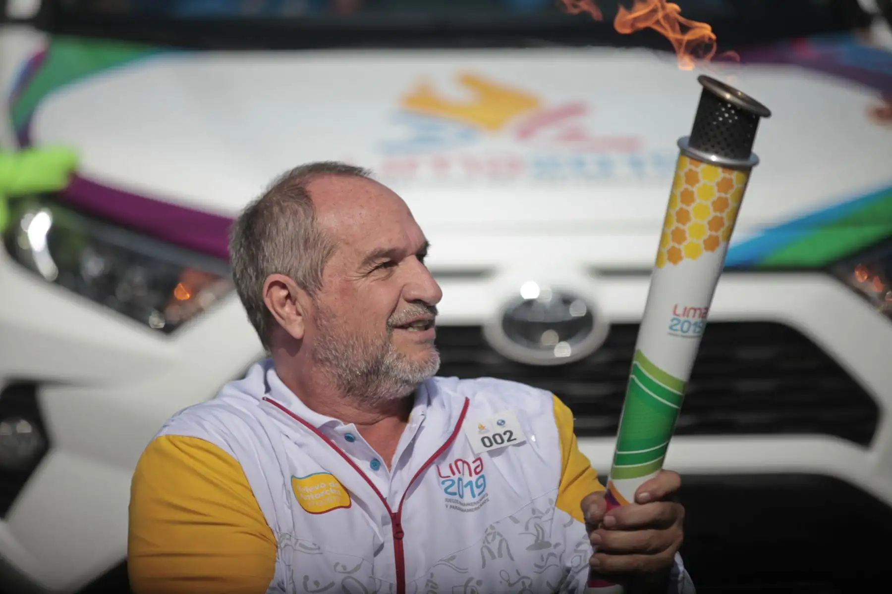 Recorrido de antorcha de los Juegos Panamericanos Lima 2019  en la región Callao
Foto: ANDINA/Miguel Mejía