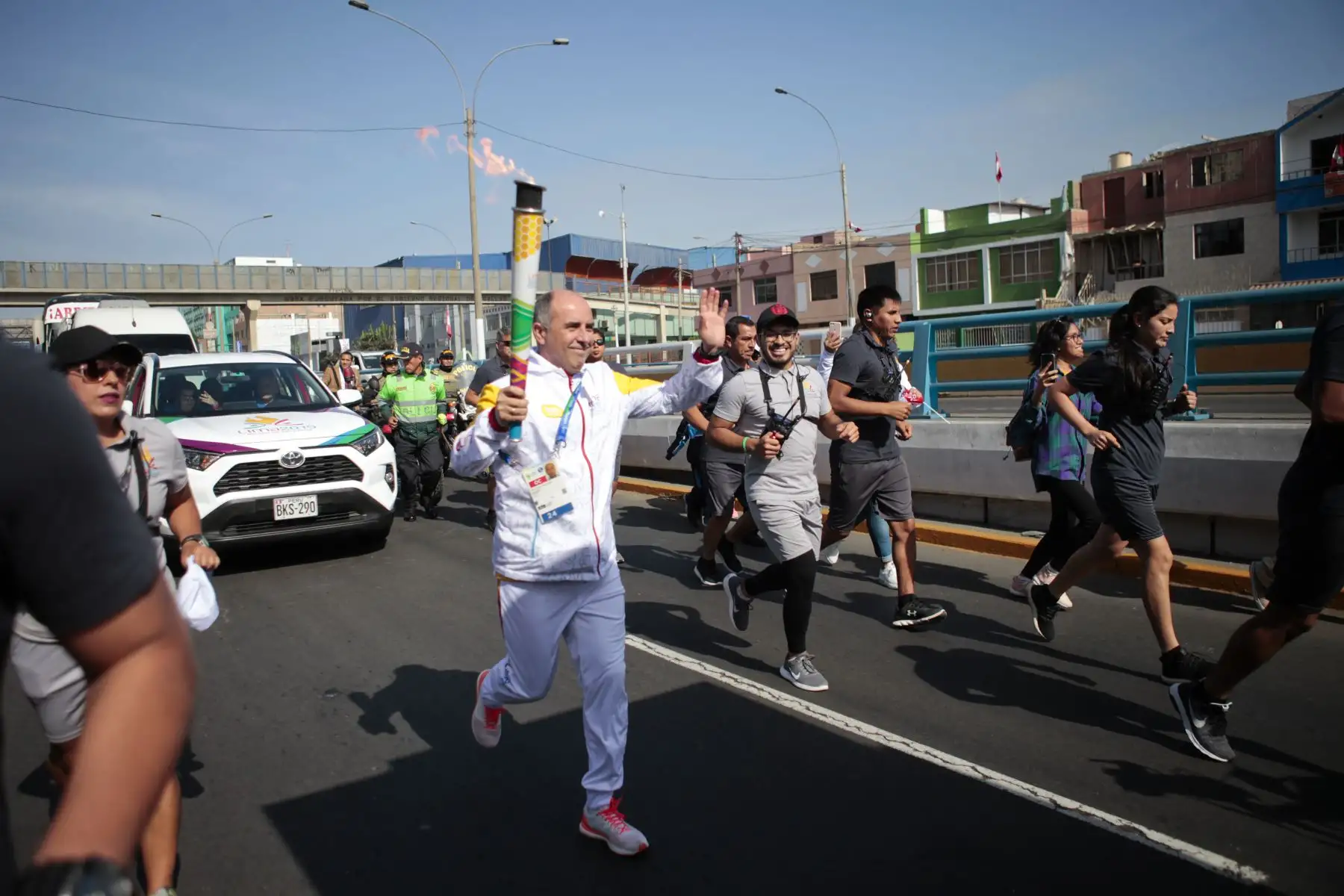 Recorrido de antorcha de los Juegos Panamericanos Lima 2019  en la región Callao
Foto: ANDINA/Miguel Mejía