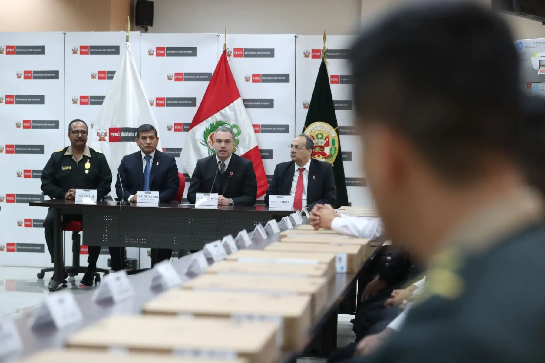 Presidente del Consejo de Ministros, Salvador del Solar, acude junto al titular del Interior, Carlos Morán, el comandante general de la Policía y otras autoridades al acto de reconocimiento de los policías destacados durante el mes de junio. Foto: ANDINA/Difusión