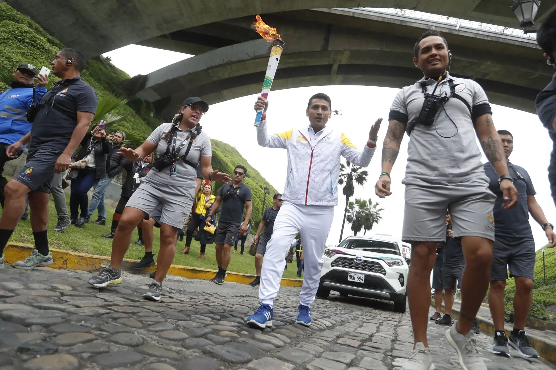 Antorcha Panamericana Lima 2019 recorre las principales calles de Lima.
Foto: ANDINA/Josue Ramos