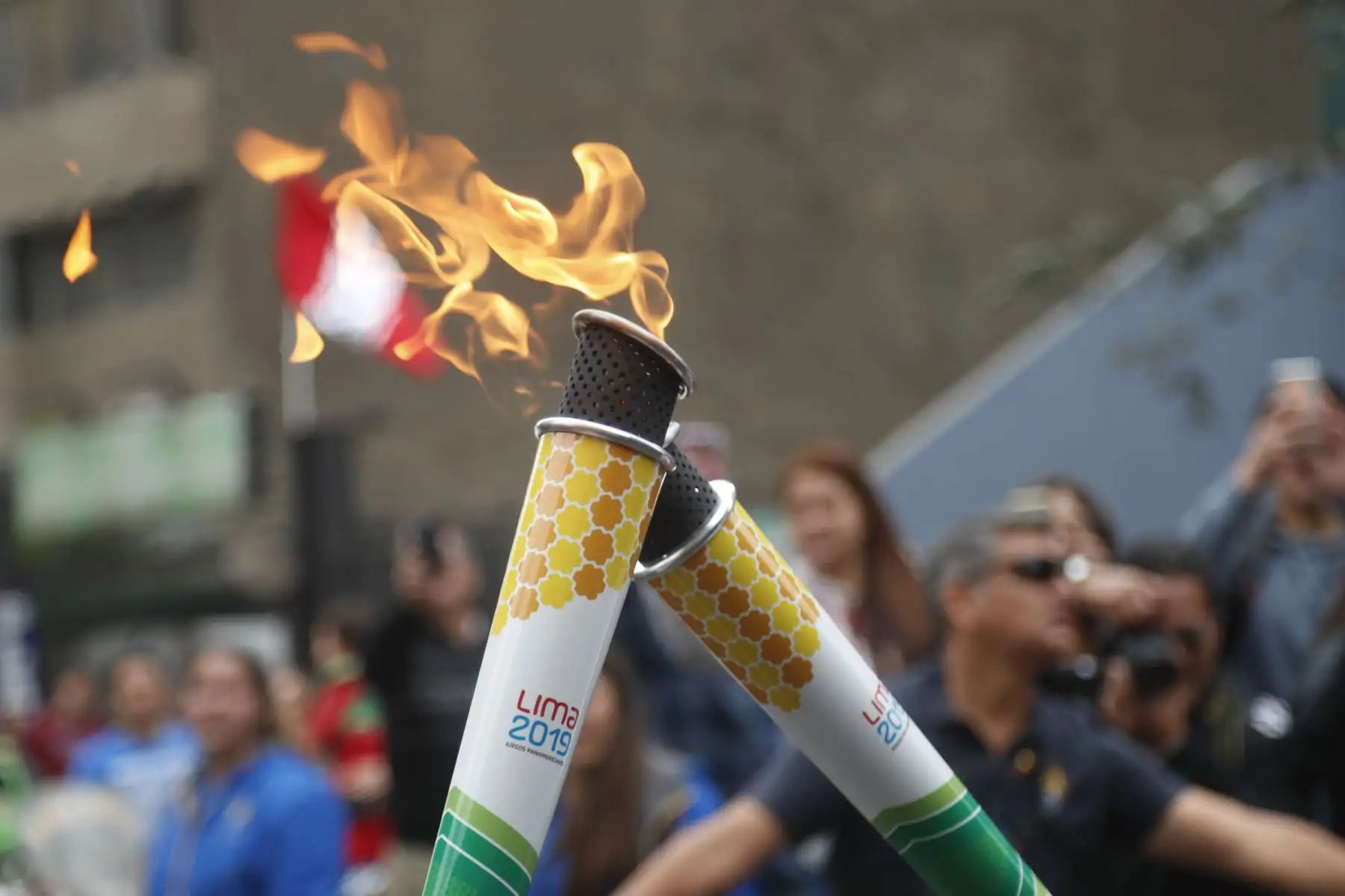 Antorcha Panamericana Lima 2019 recorre las principales calles de Lima.
Foto: ANDINA/Josue Ramos