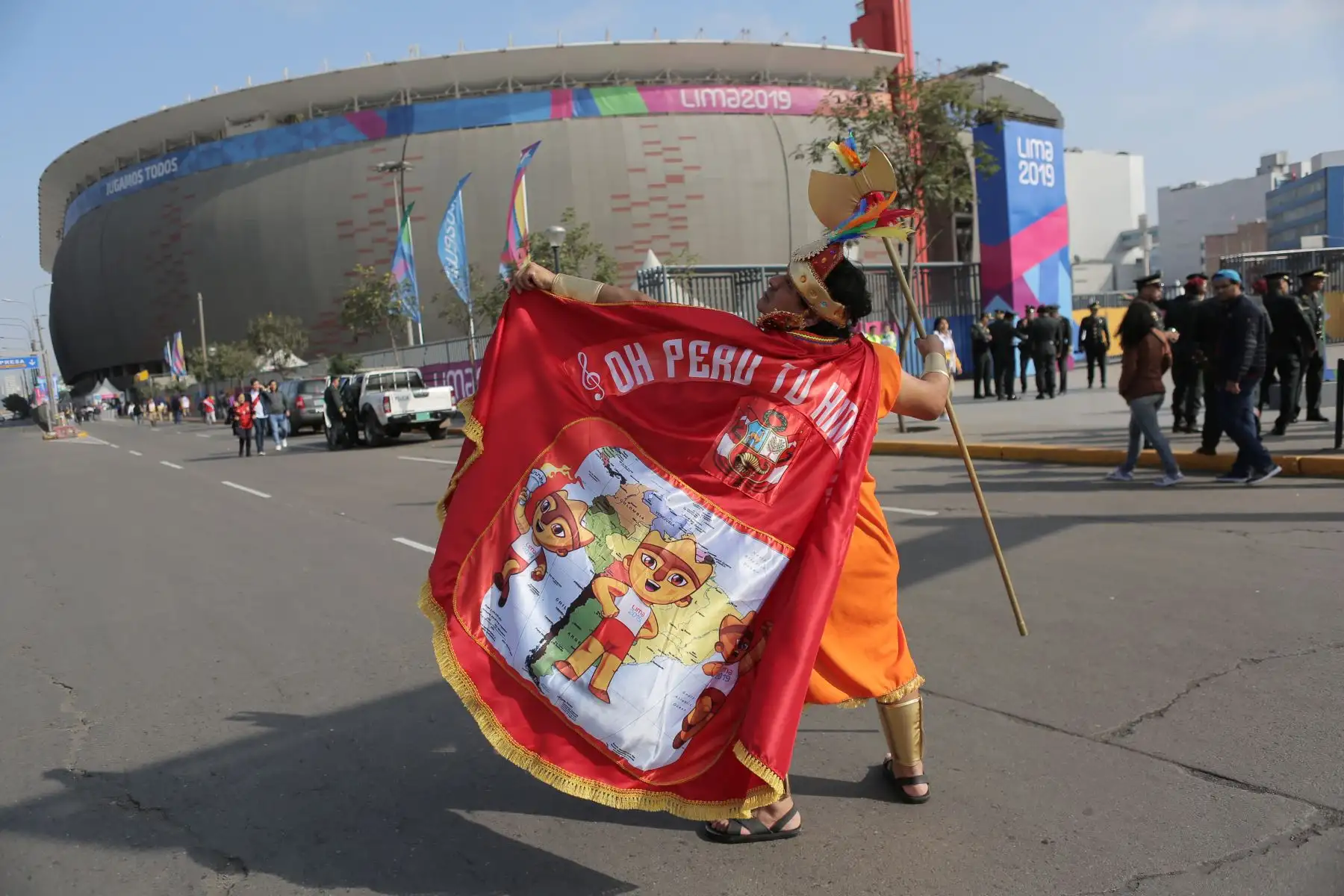 Imágenes previas a la ceremonia de inauguración de los Panamericanos Lima 2019 en los alrededores del Estadio Nacional.
Foto: ANDINA/David Huamaní