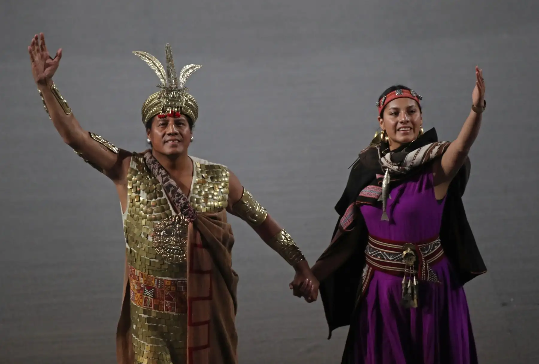 Artistas participan en el ensayo de la ceremonia de inauguración de los Juegos Panamericanos Lima 2019 este viernes en el estadio Nacional en Lima (Perú). 
Foto: EFE