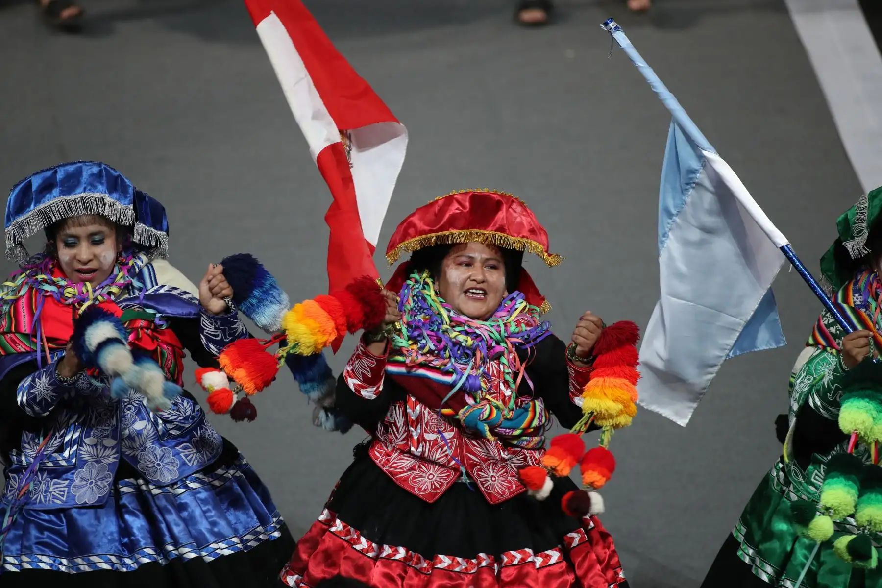 Artistas participan en el ensayo de la ceremonia de inauguración de los Juegos Panamericanos Lima 2019 este viernes en el estadio Nacional en Lima (Perú). 
Foto: EFE
