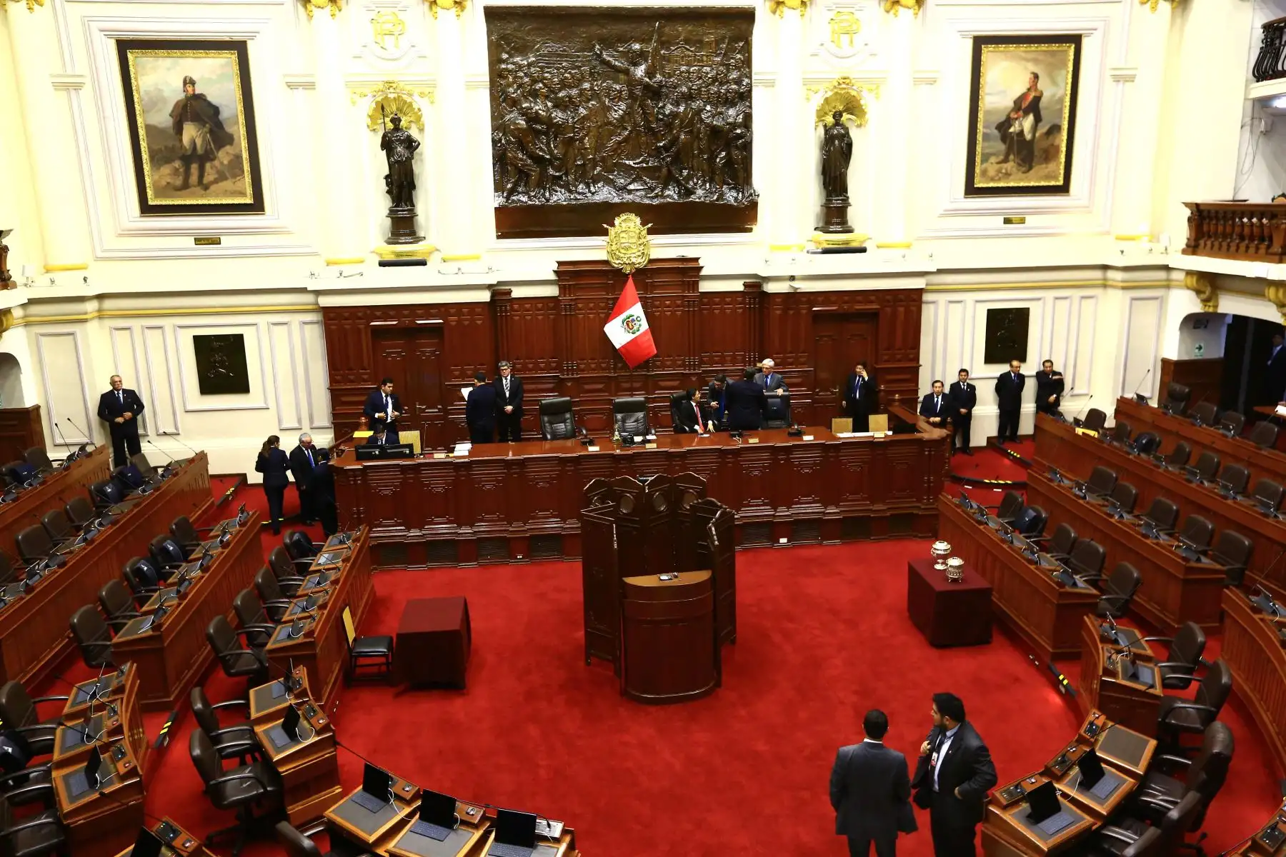 Todo listo para el proceso electoral de la nueva mesa directiva de 2019-2020 en el Hemiciclo del Parlamento.Foto: ANDINA/Pedro Cardenas
