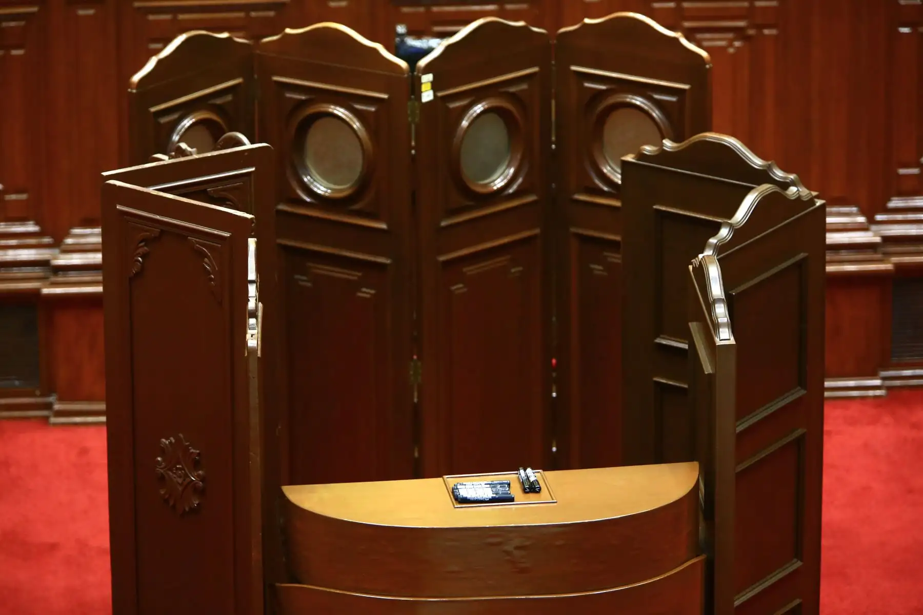 Todo listo para el proceso electoral de la nueva mesa directiva de 2019-2020 en el Hemiciclo del Parlamento.Foto: ANDINA/Pedro Cardenas
