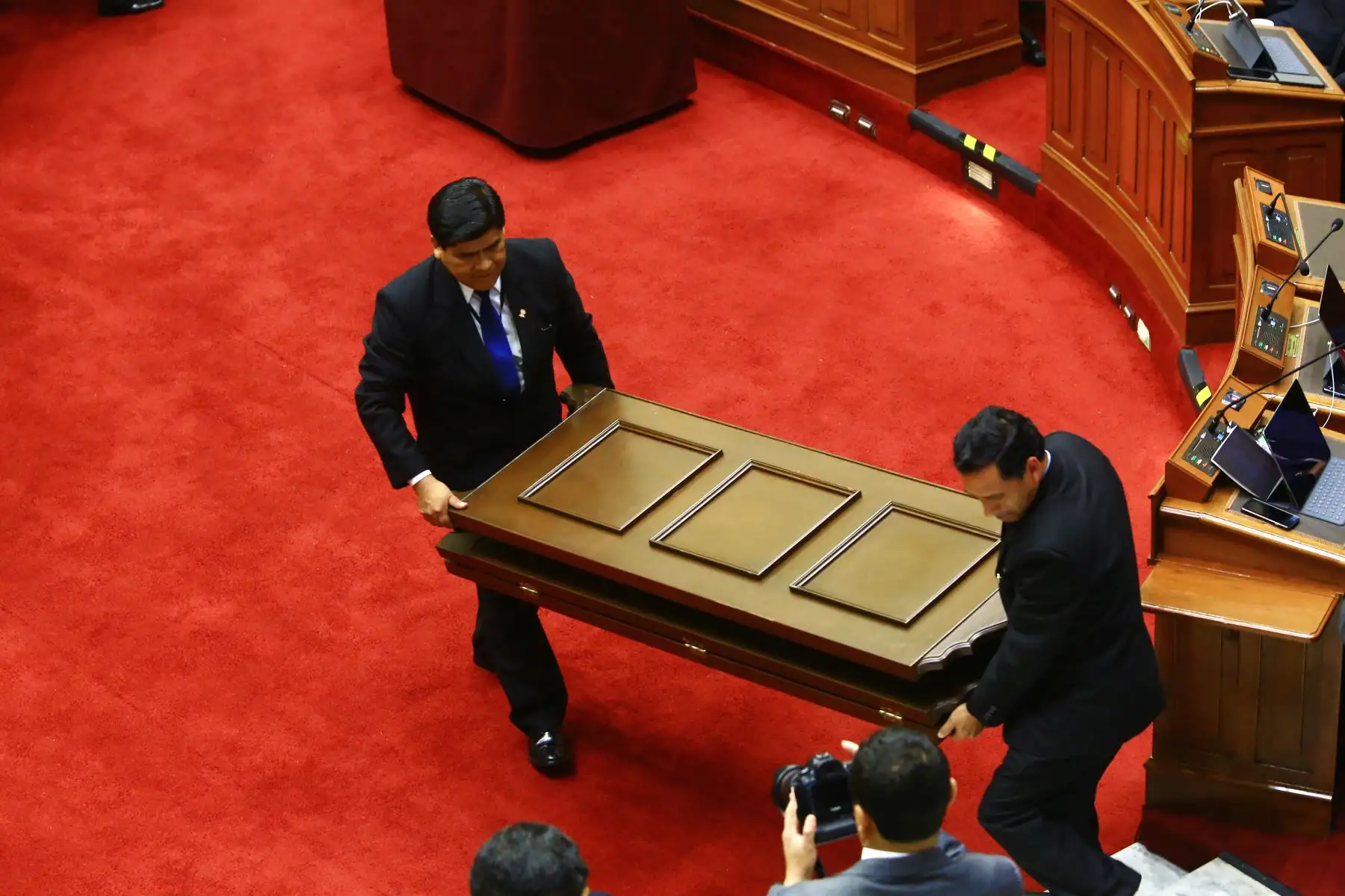 Todo listo para el proceso electoral de la nueva mesa directiva de 2019-2020 en el Hemiciclo del Parlamento.Foto: ANDINA/Pedro Cardenas