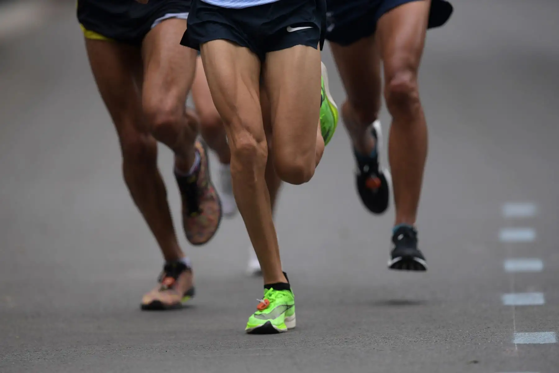 Los atletas compiten en la maratón masculina durante los Juegos Panamericanos Lima 2019 en Lima el 27 de julio de 2019. Los Juegos Panamericanos duran hasta el 11 de agosto.
 AFP