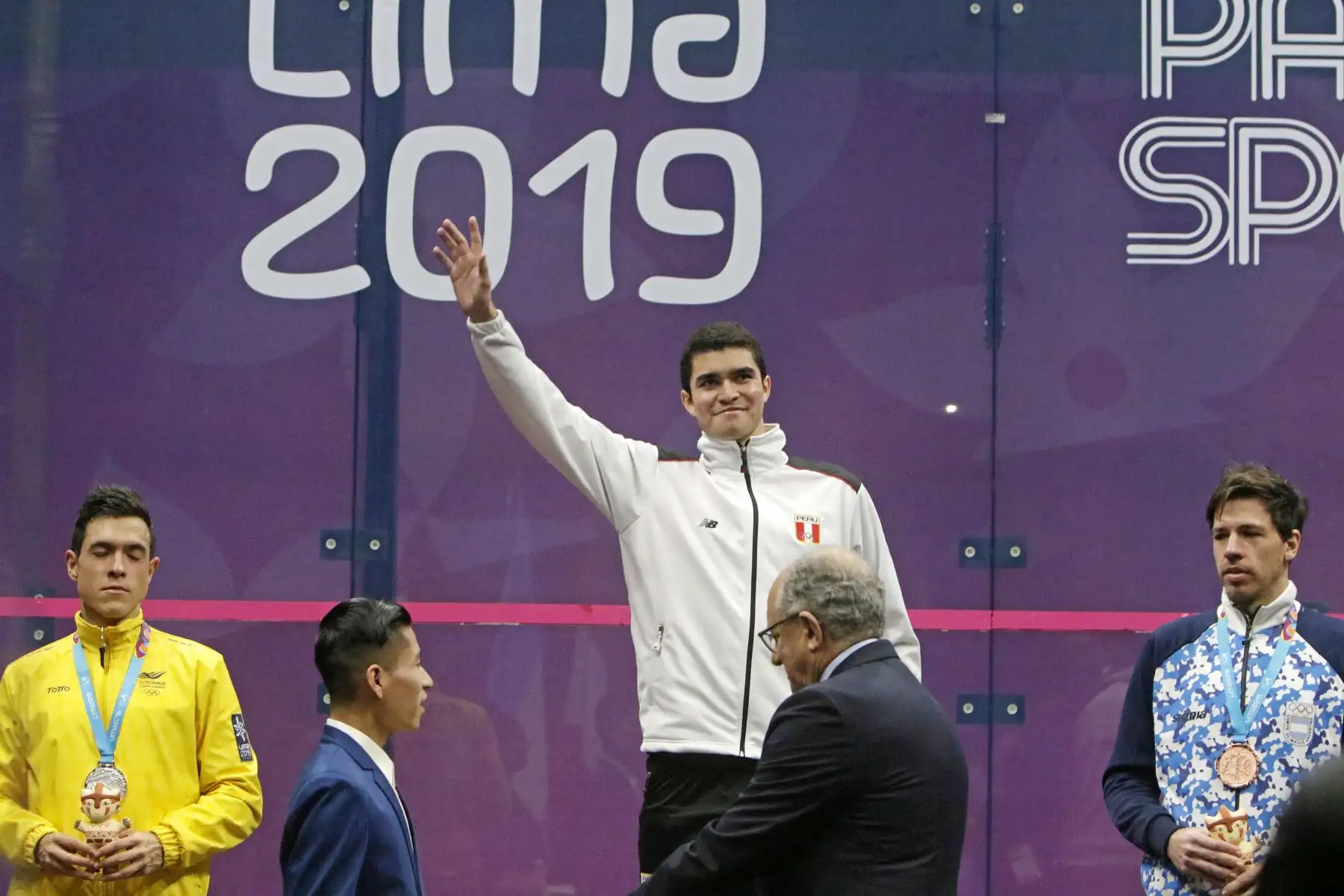 Diego Elías campeón Panamericano de Squash masculino.
Foto: Lima 2019