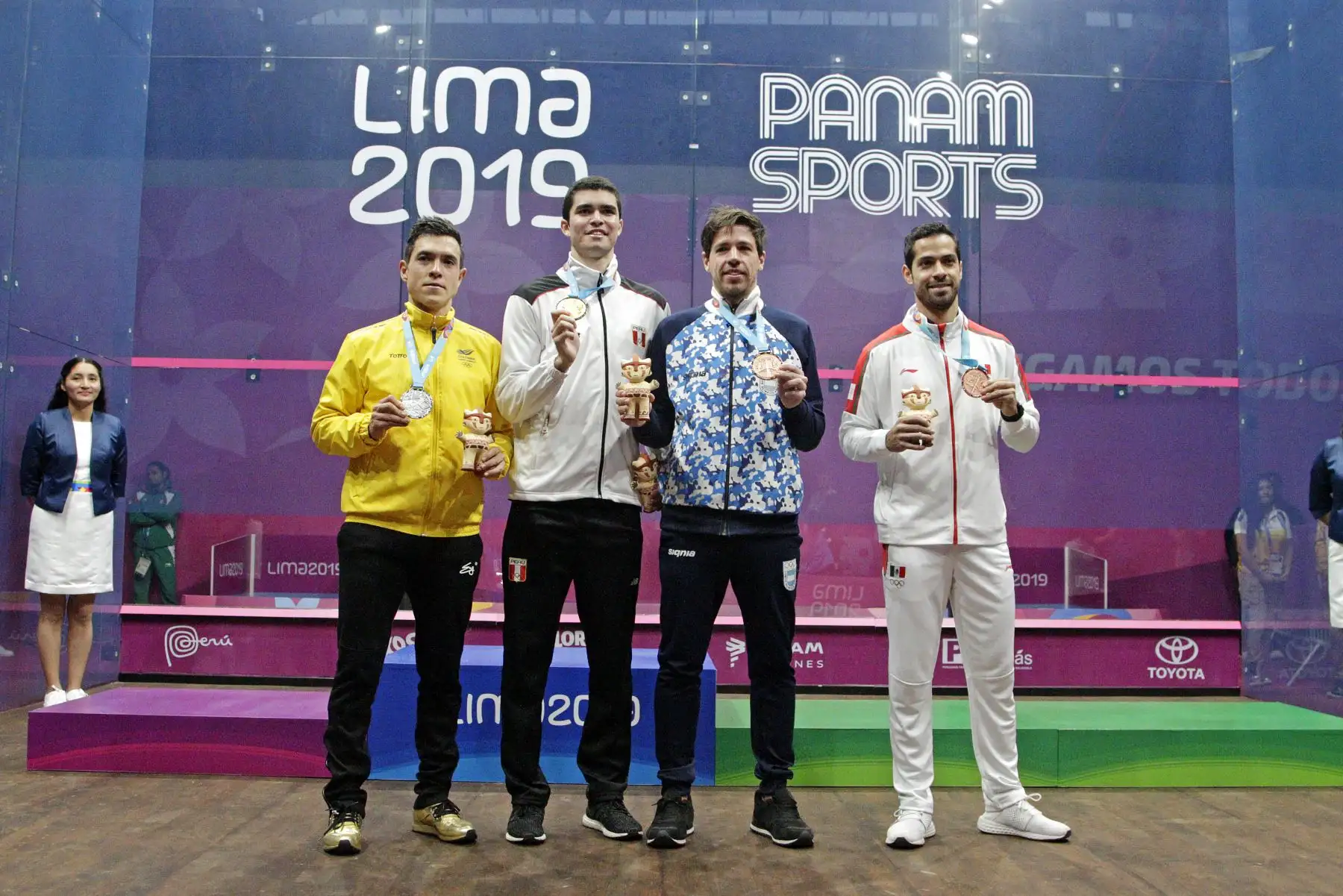 Diego Elías campeón Panamericano de Squash masculino.
Foto: Lima 2019