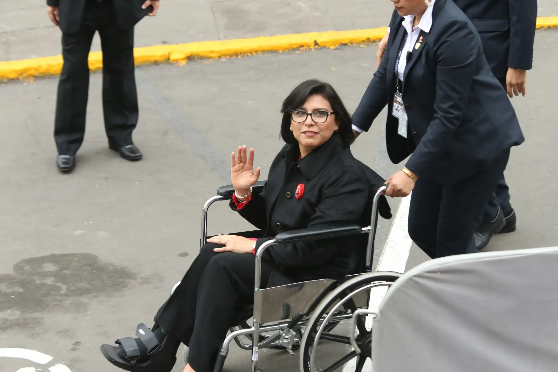 Llegada de ministros de estado al Congreso de la República para escuchar el mensaje presidencial por 28 de Julio. Foto: ANDINA/Norman Córdova