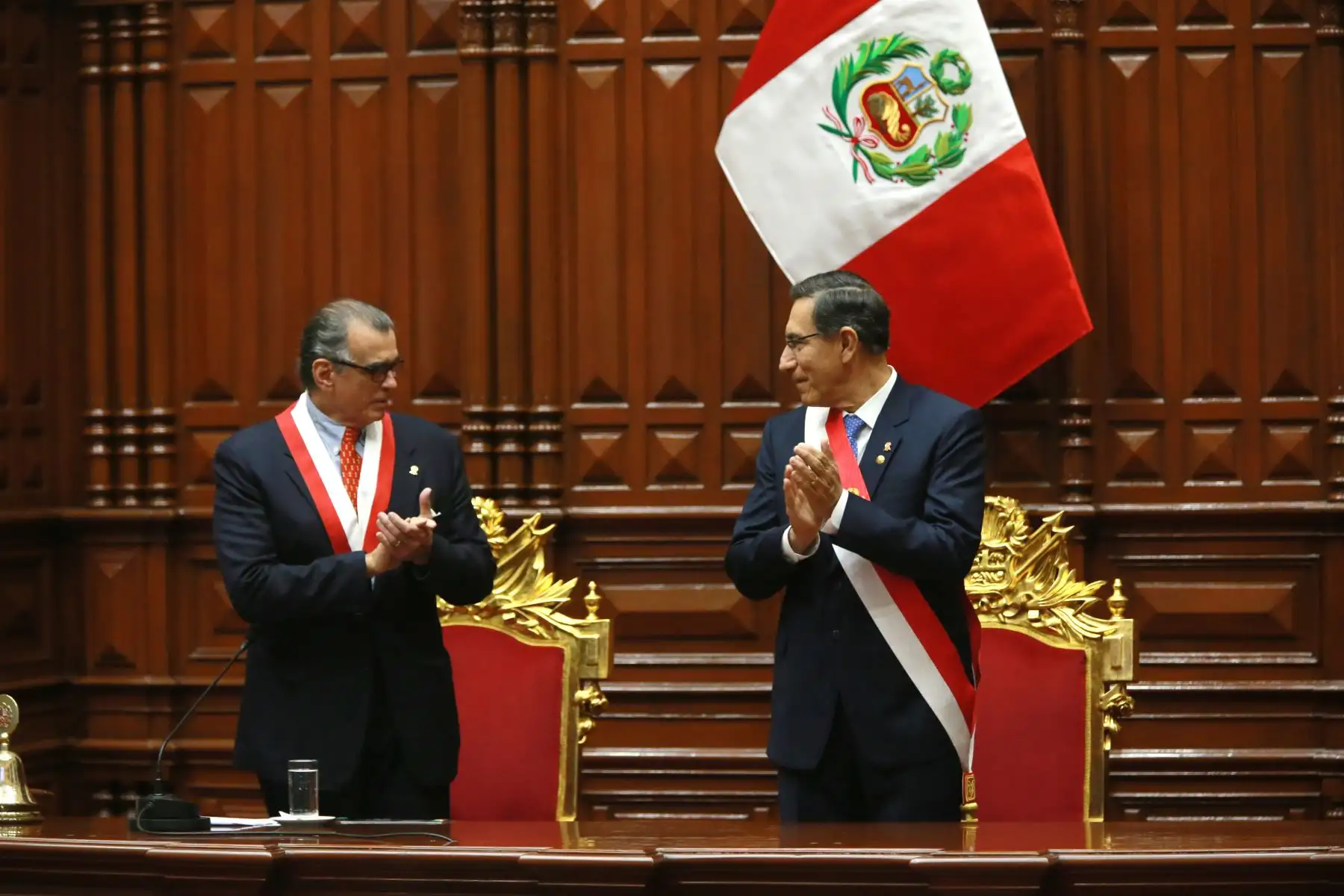 El presidente Martín Vizcarra ofrece ante el Congreso de la República el Mensaje a la Nación por Fiestas Patrias, con motivo del 198 aniversario de la proclamación de la Independencia Nacional.Foto: ANDINA/Jhony Laurente