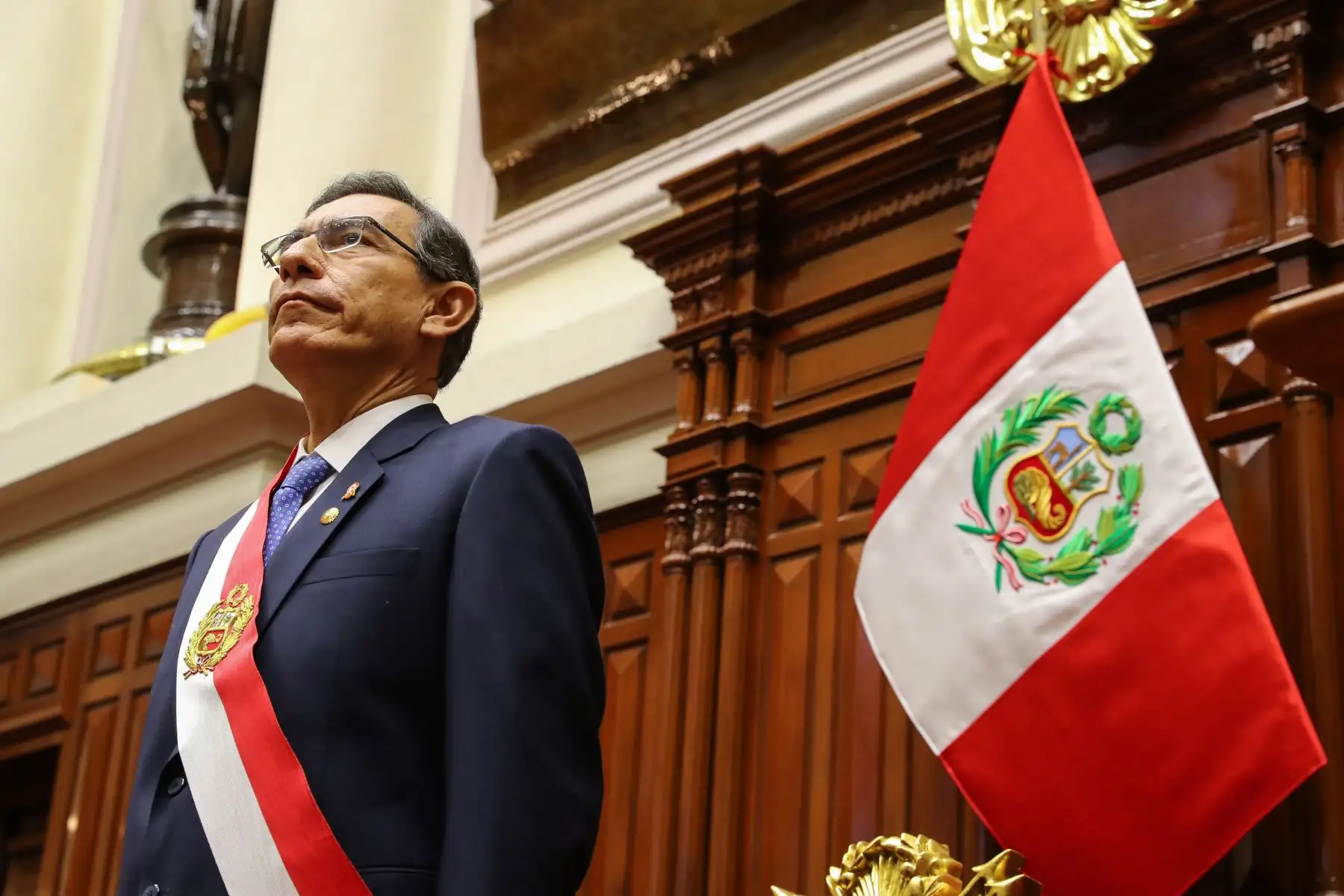 El presidente Martín Vizcarra ofrece ante el Congreso de la República el Mensaje a la Nación por Fiestas Patrias, con motivo del 198 aniversario de la proclamación de la Independencia Nacional.Foto: ANDINA/Prensa Presidencia