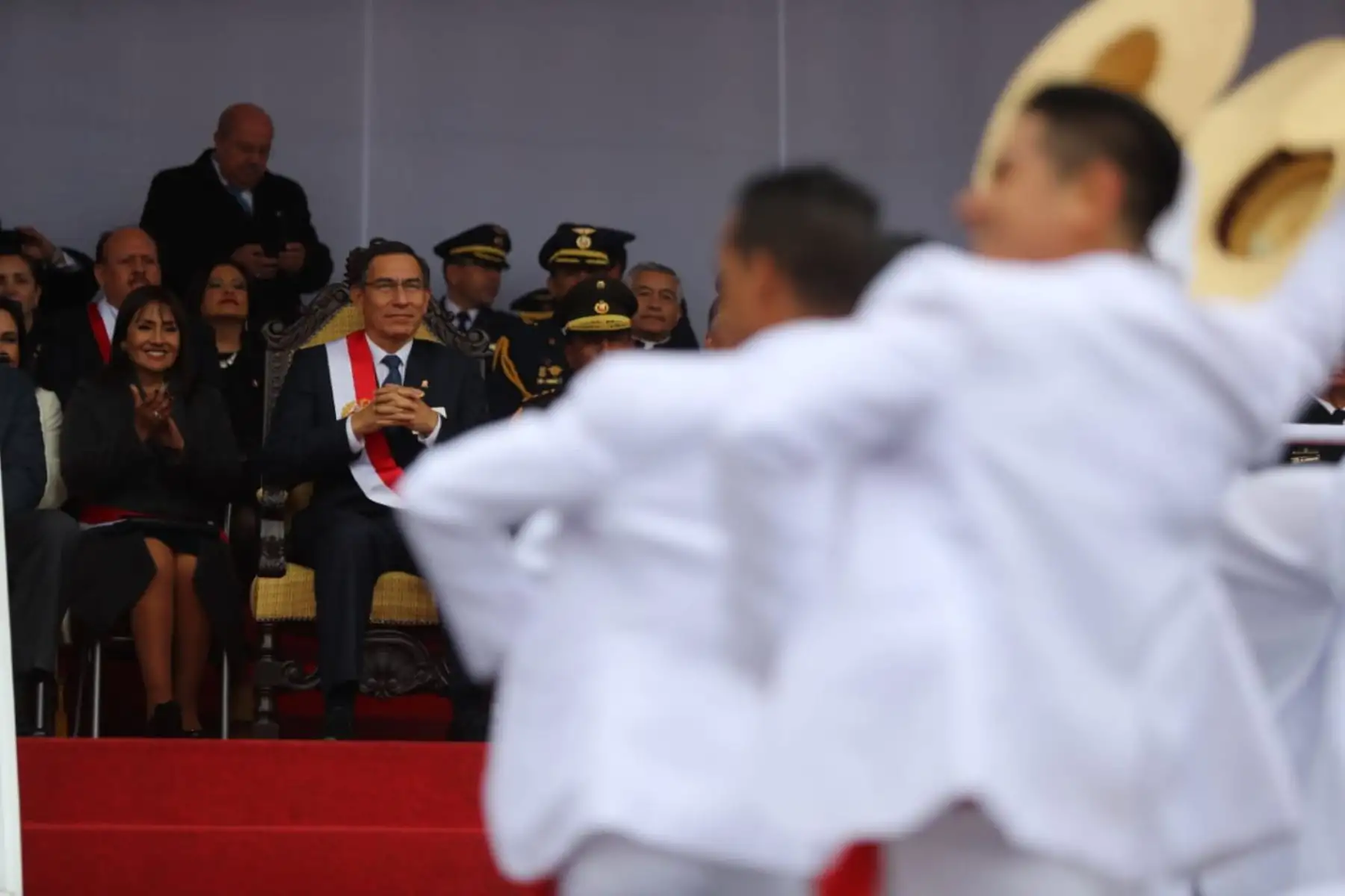 Marinera norteña del ballet folklórico nacional se robó el show durante el desfile Cívico Militar por fiestas patrias. Foto: ANDINA/Prensa Presidencia