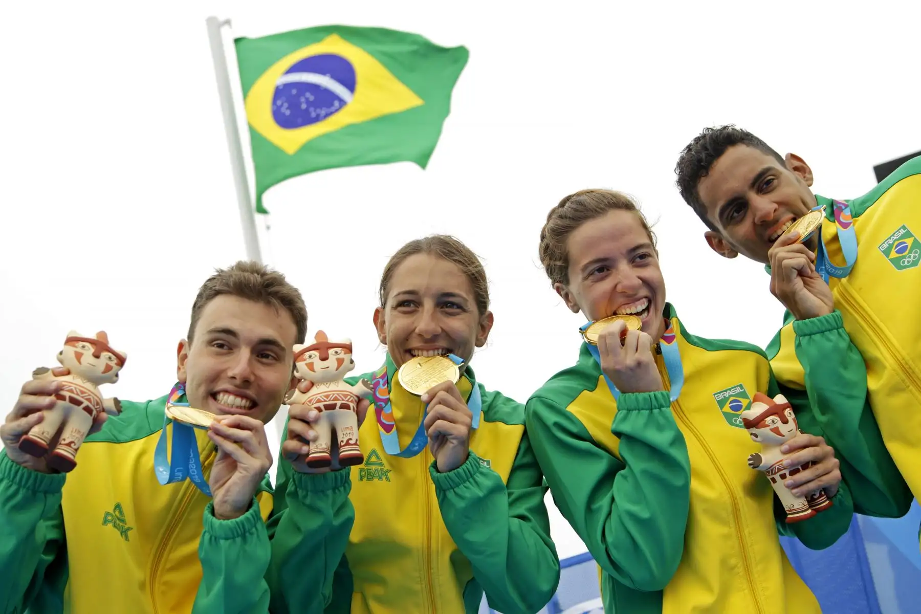 Brasil es campeón en Triatlón por equipos en el Panamericano Lima 2019.
Foto:Lima 2019