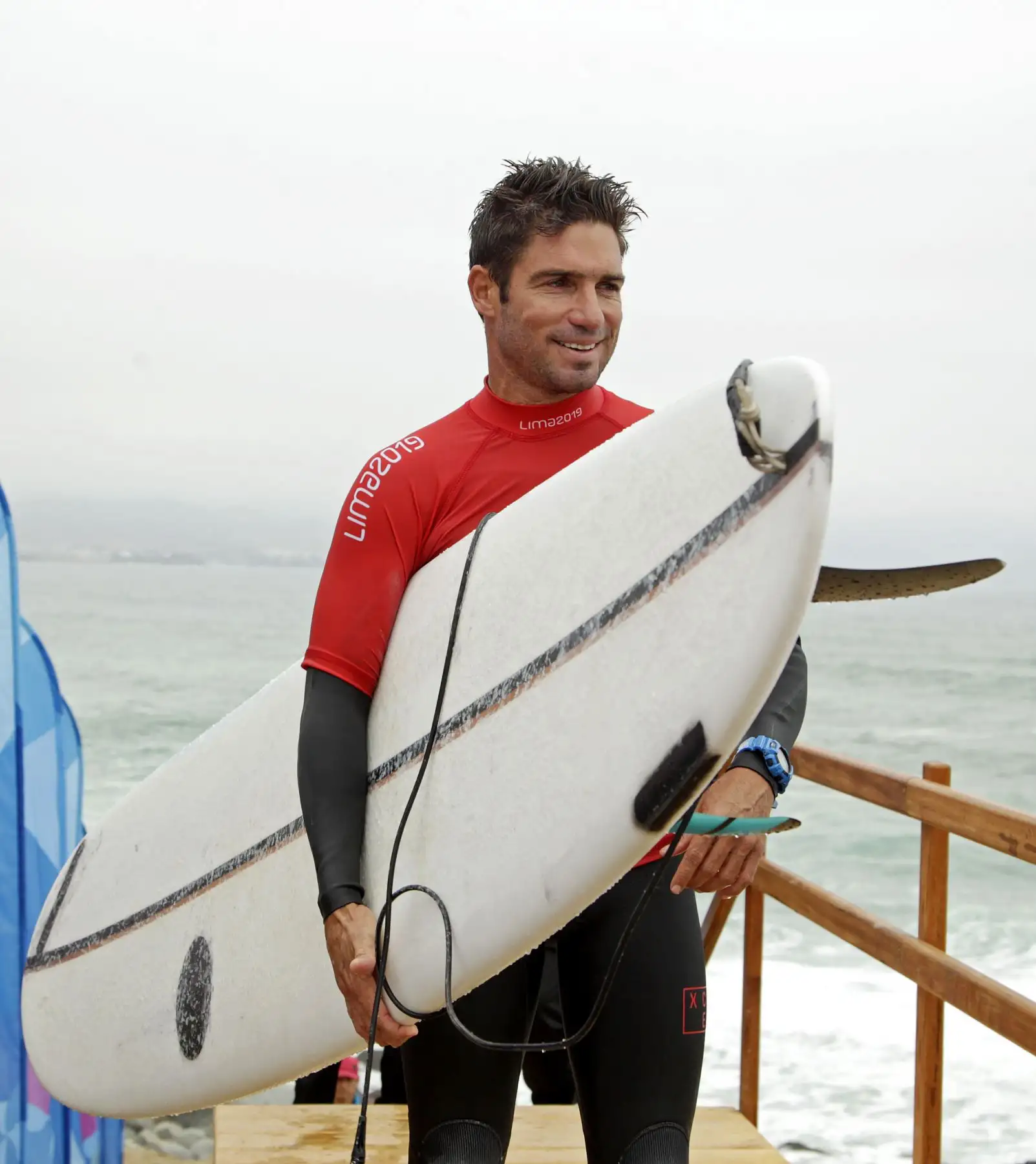Piccolo Clemente participa en surf,  categoría longboard, pasa a la siguiente fase y mantiene sus  posibilidades de ganar una medalla en los Juegos Panamericanos 2019.
Foto: Lima 2019