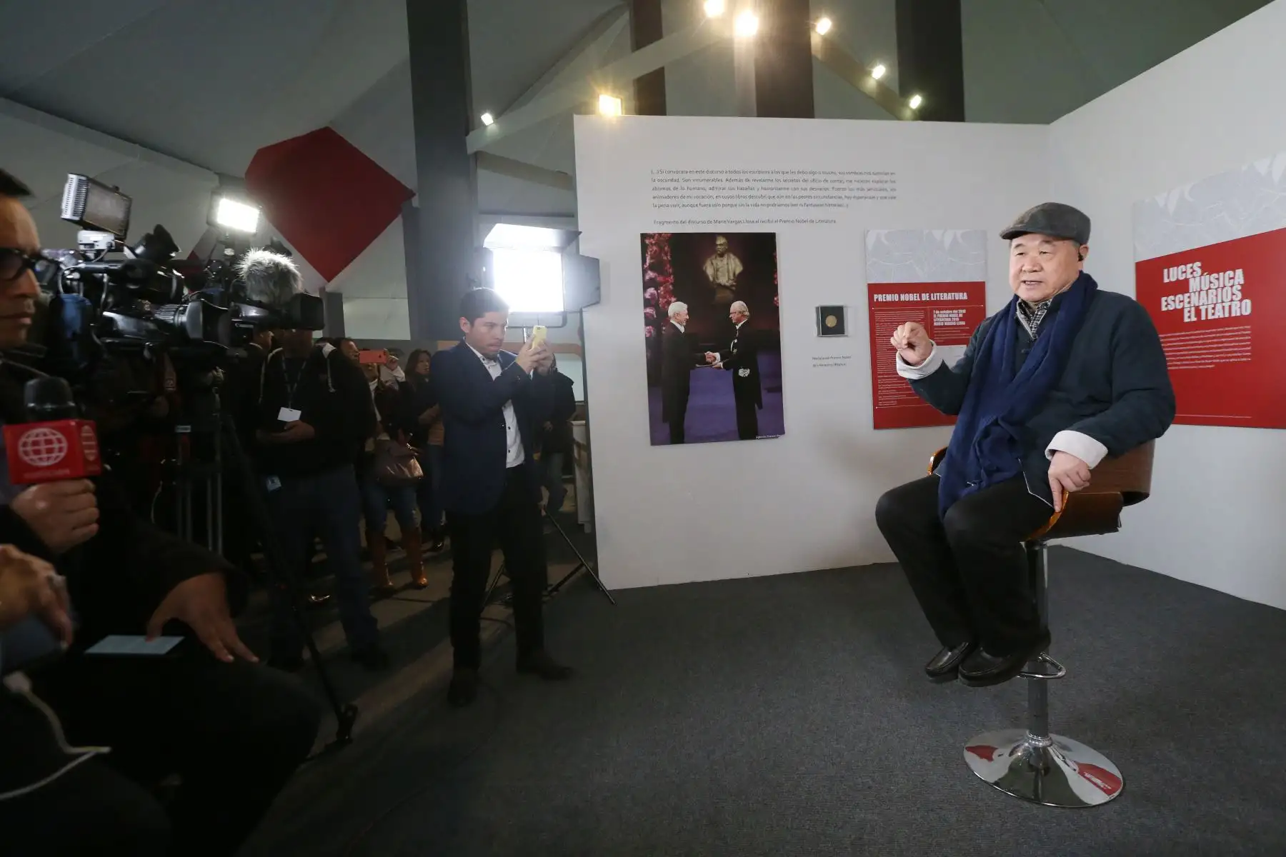 El premio Nobel de Literatura 2012, el escritor chino Mo Yan visita la  24 edición de la  Feria Internacional del Libro de Lima.
Foto: ANDINA/Eddy Ramos