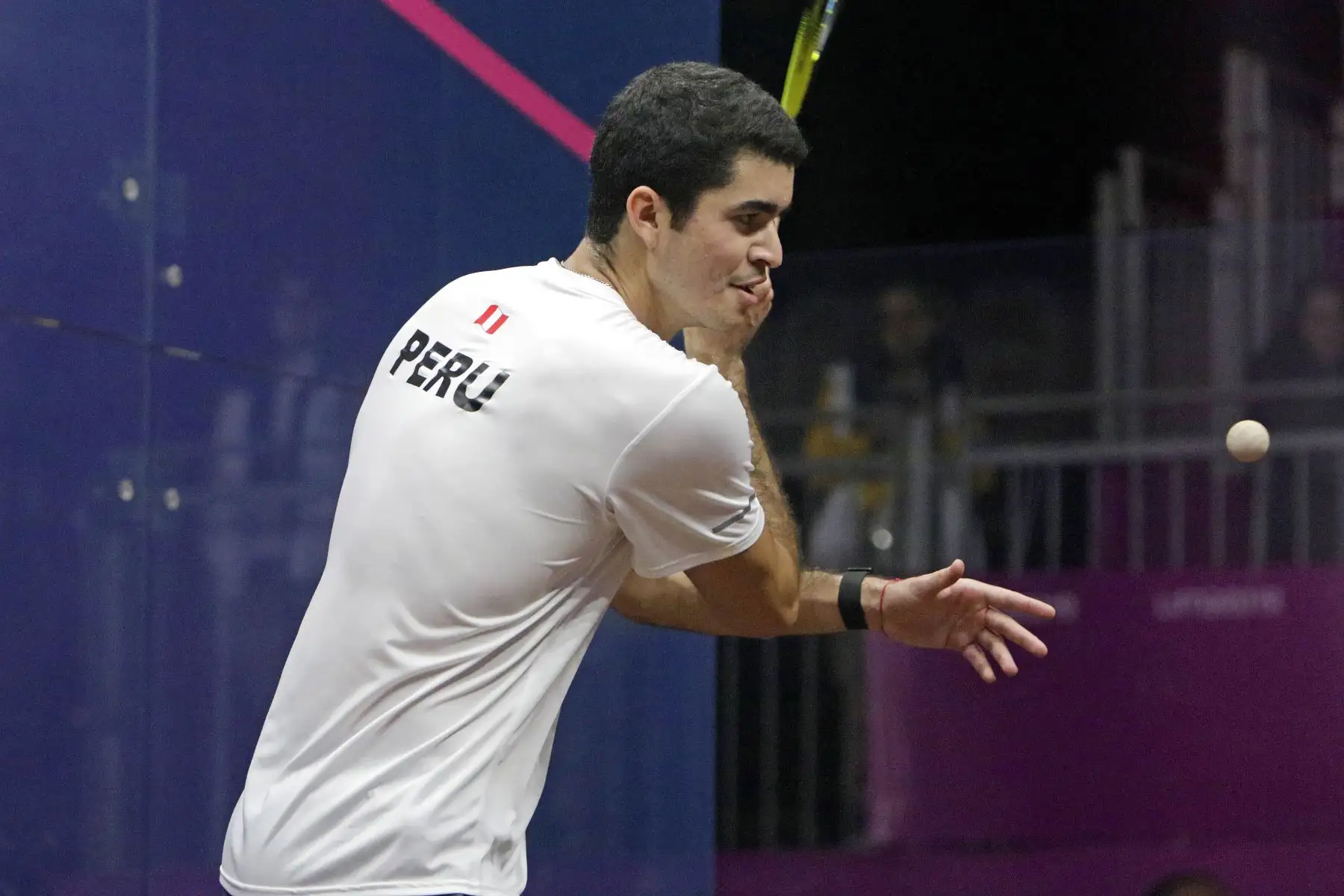 Lima 2019 : Diego Elías derrotó al canadiense Shawn Delierre en Squash.
Foto: Lima 2019