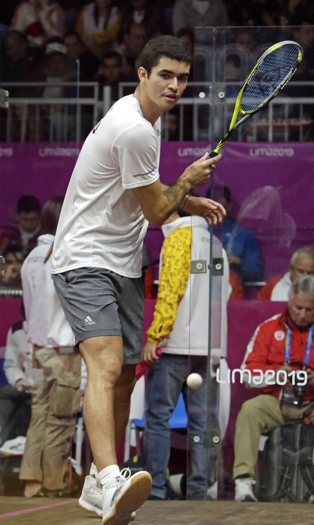 Lima 2019 : Diego Elías derrotó al canadiense Shawn Delierre en Squash.
Foto: Lima 2019
