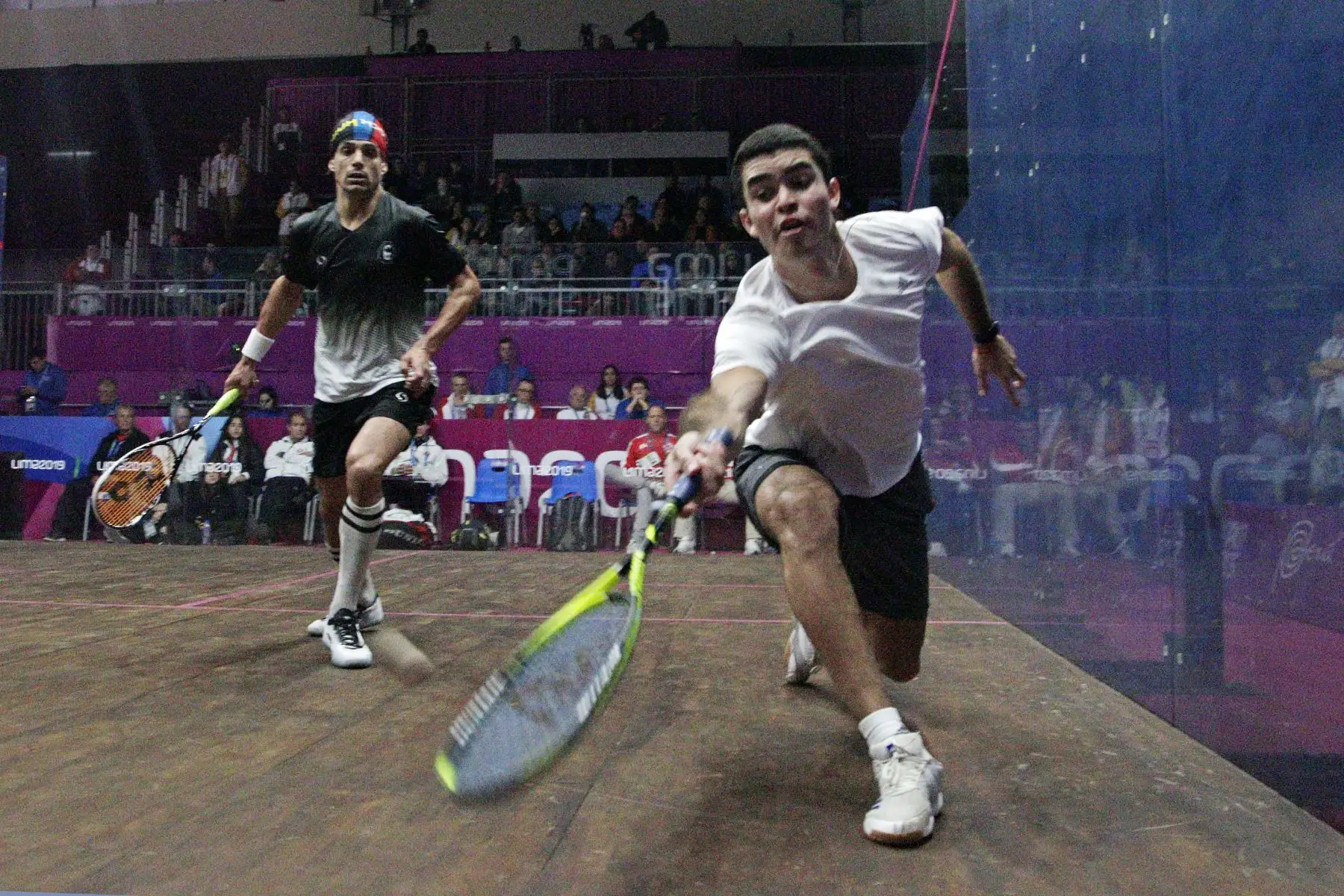 Lima 2019 : Diego Elías derrotó al canadiense Shawn Delierre en Squash.
Foto: Lima 2019