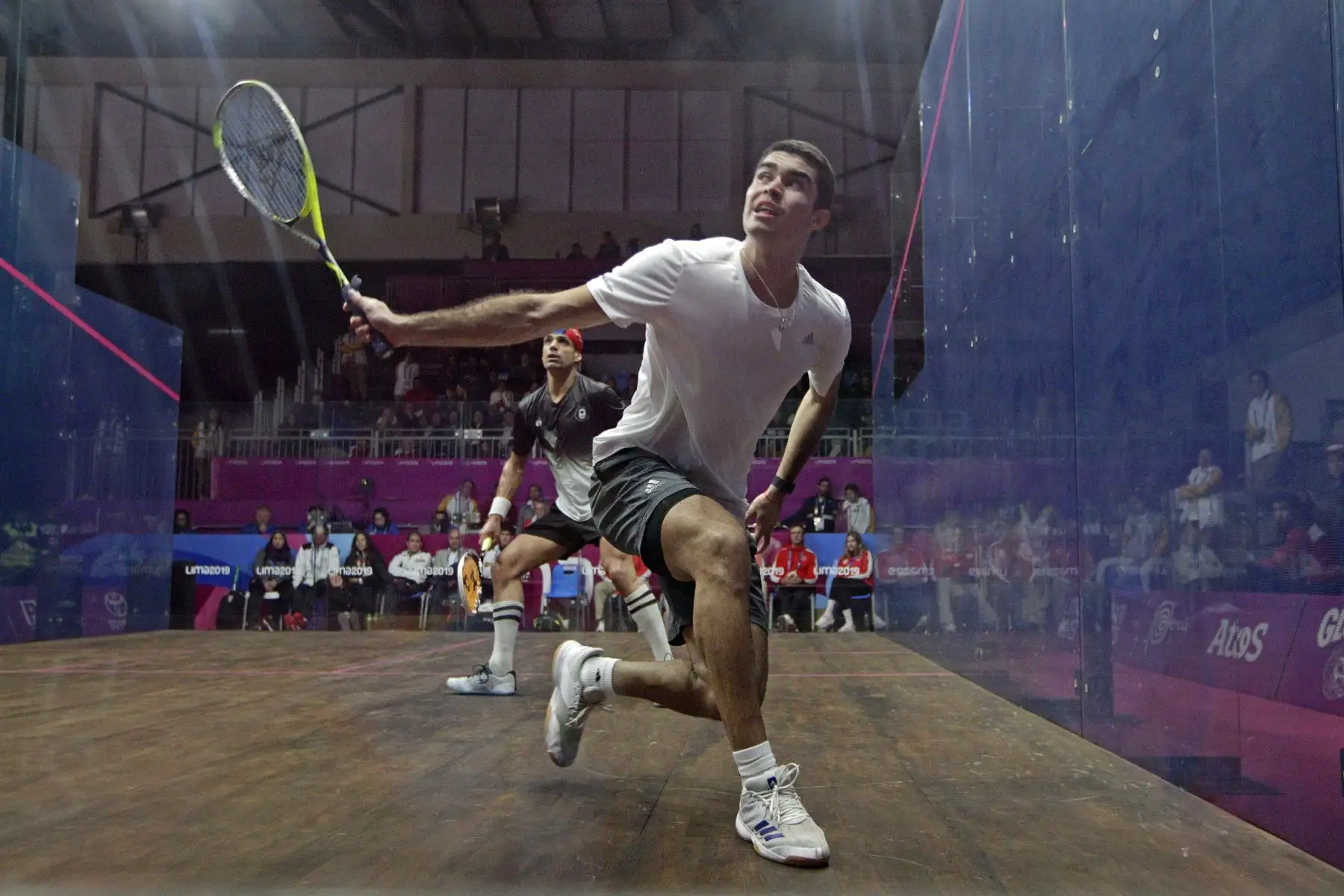 Lima 2019 : Diego Elías derrotó al canadiense Shawn Delierre en Squash.
Foto: Lima 2019