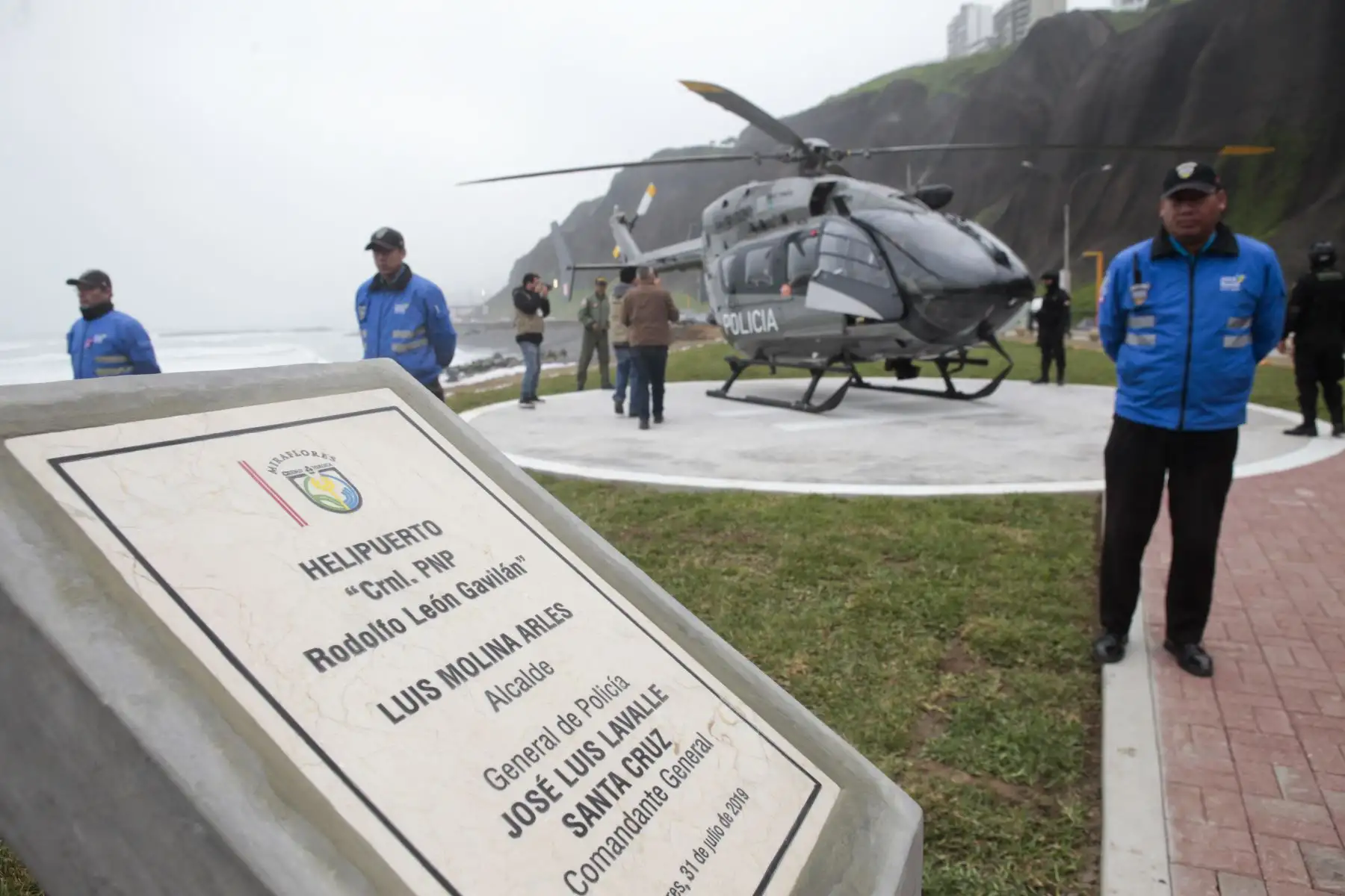 La Policía Nacional del Perú y la municipalidad de Miraflores inauguran helipuerto municipal, ubicado en la zona la Costa Verde para atender emergencias.
Foto: ANDINA/Miguel Mejía