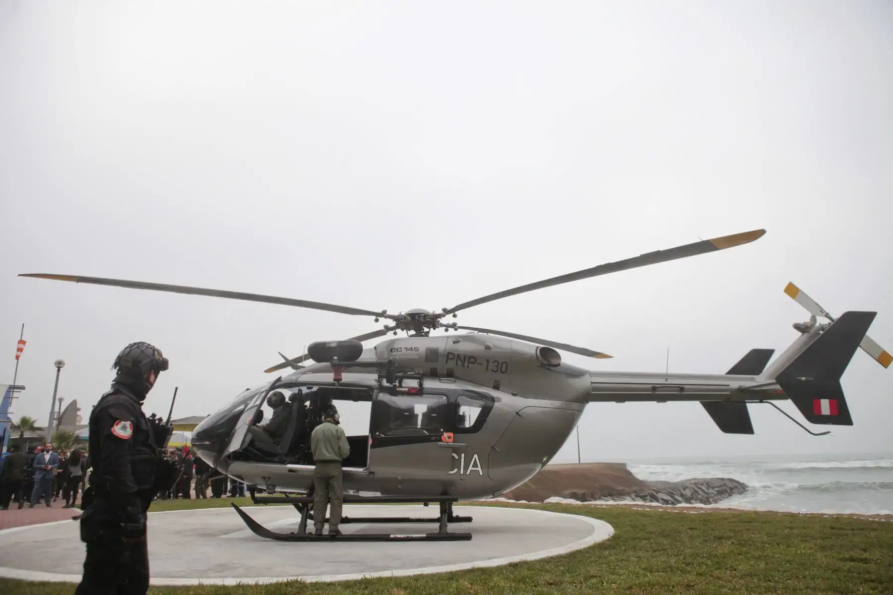 La Policía Nacional del Perú y la municipalidad de Miraflores inauguran helipuerto municipal, ubicado en la zona la Costa Verde para atender emergencias.
Foto: ANDINA/Miguel Mejía