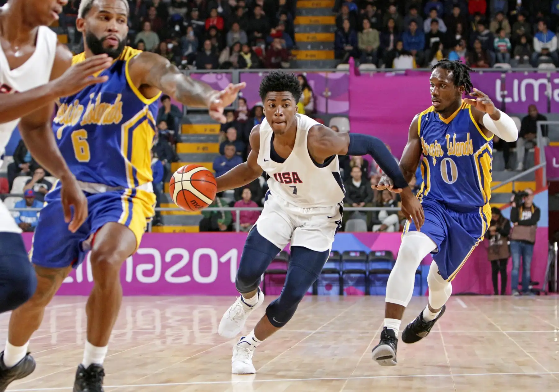 El Baloncesto inició con un triunfo de Estados Unidos sobre Islas Vírgenes. Foto: ANDINA/ Lima 2019