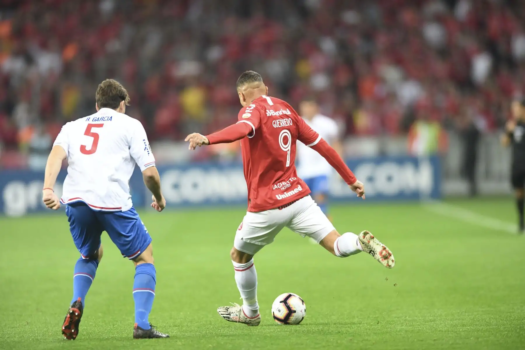 Internacional de Brasil se enfrenta a Nacional de Uruguay por la Copa Libertadores 
Foto: Difusión Internacional