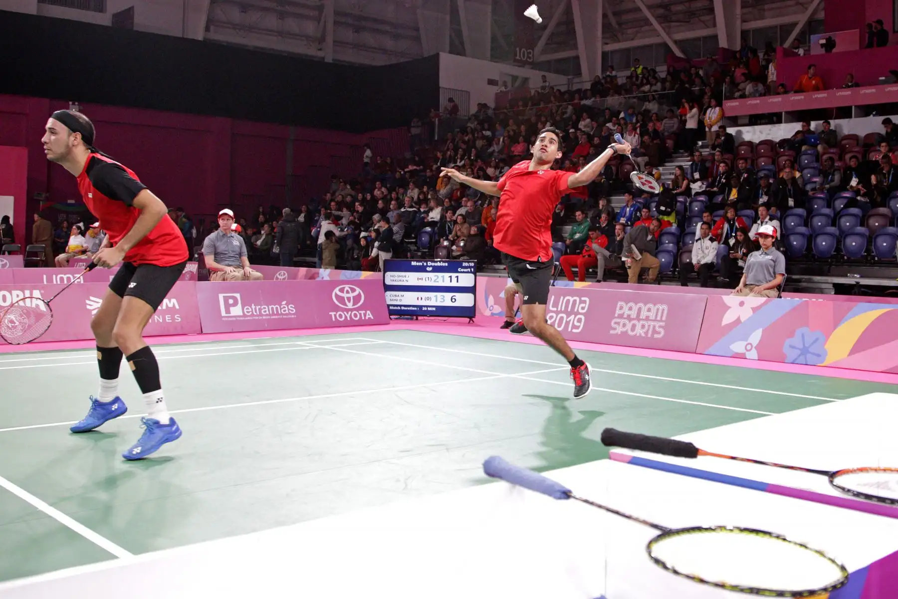 Perú participó en dobles de Badminton femenino y masculino. Foto: ANDINA/ Lima 2019