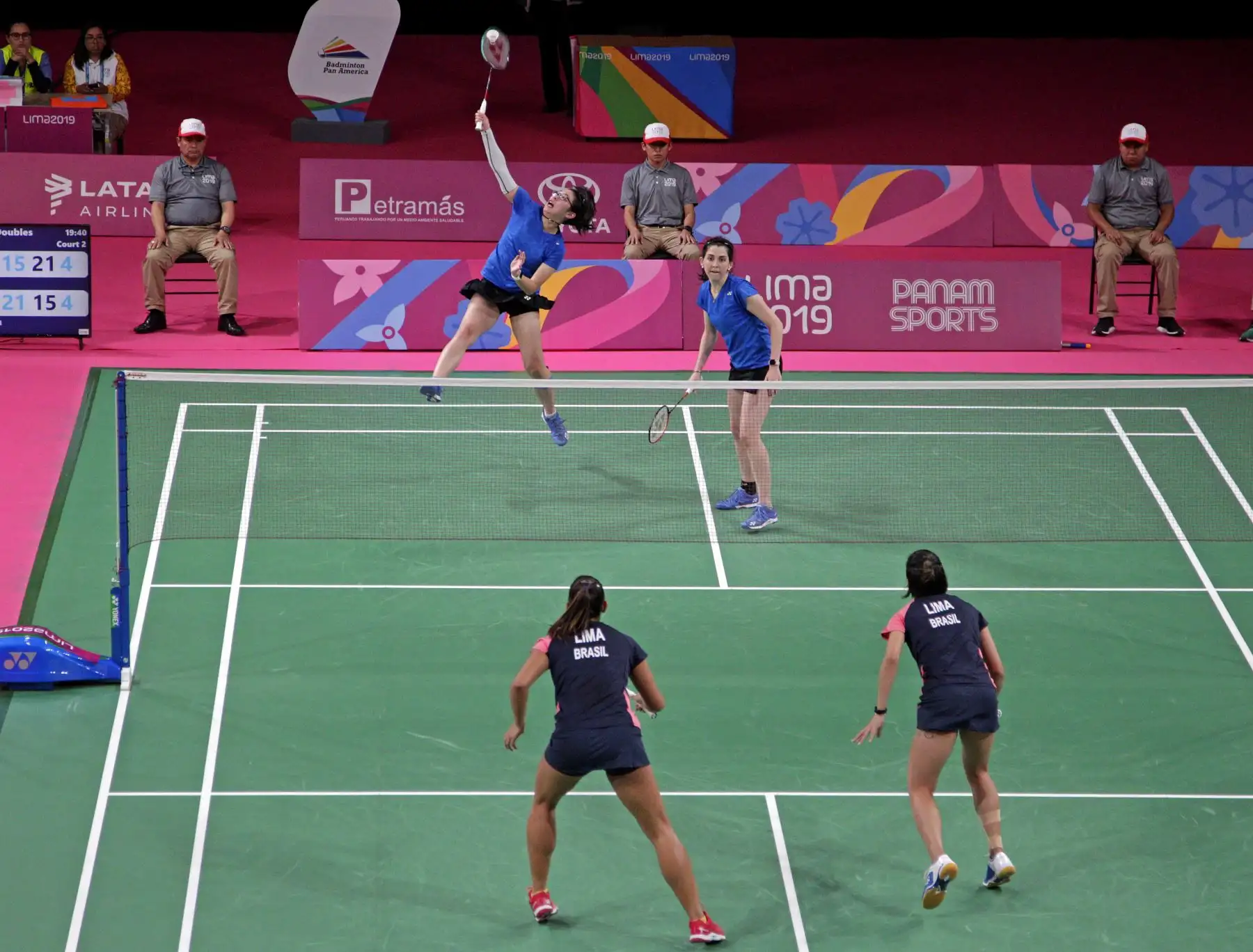 Perú participó en dobles de Badminton femenino y masculino. Foto: ANDINA/ Lima 2019
