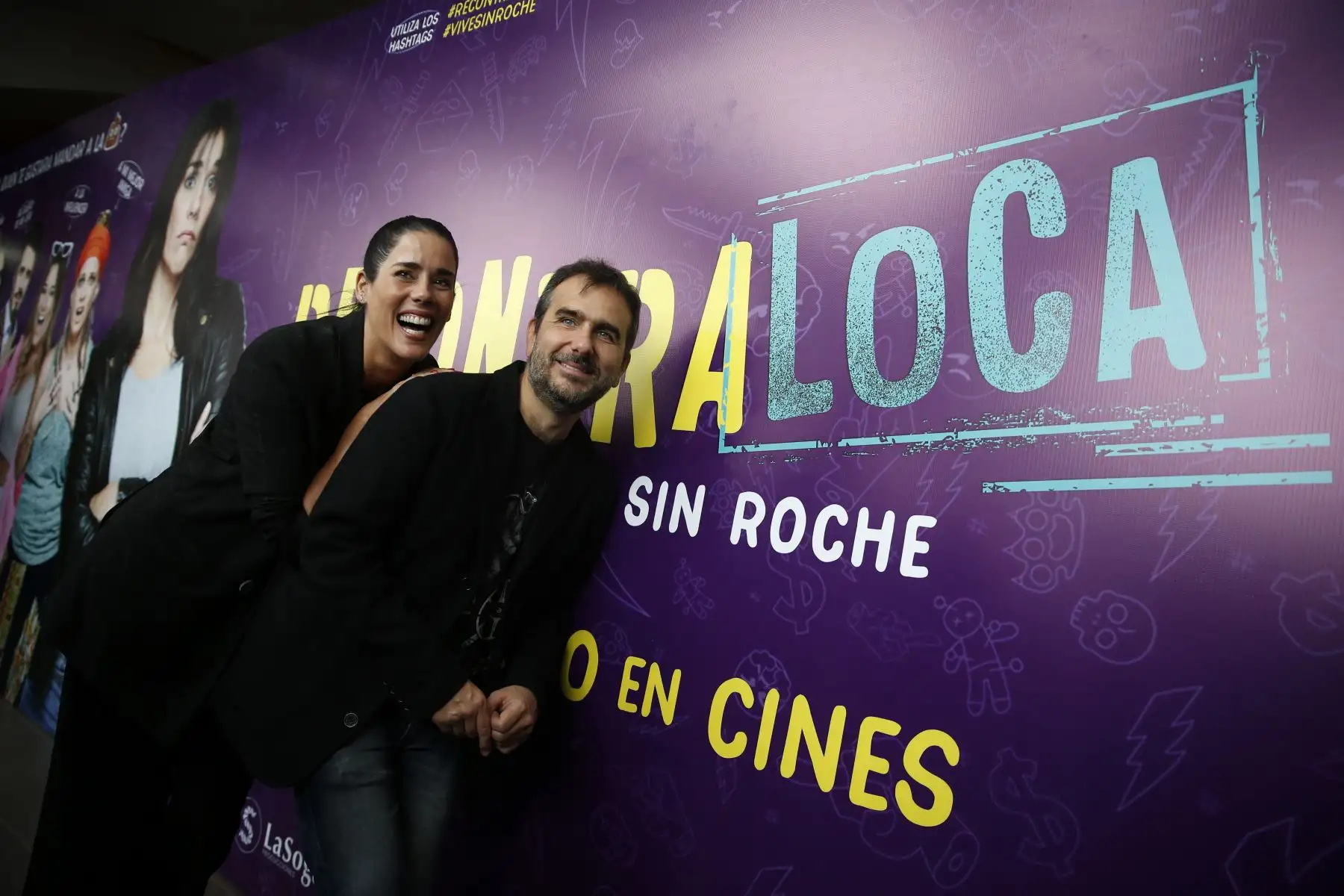 Giovanni Ciccia y Gianella Neyra en el lanzamiento de película "Recontra Loca". Foto: ANDINA/Renato Pajuelo
