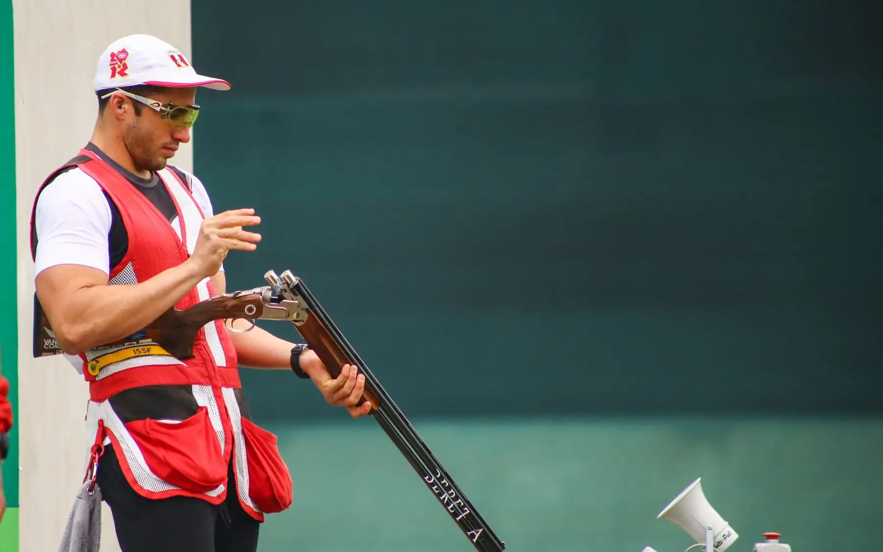 Nicolás Pacheco tirador peruano de tiro, participo en Skeet en el Polígono de Las Palmas.Foto.ANDINA/Lima 2019