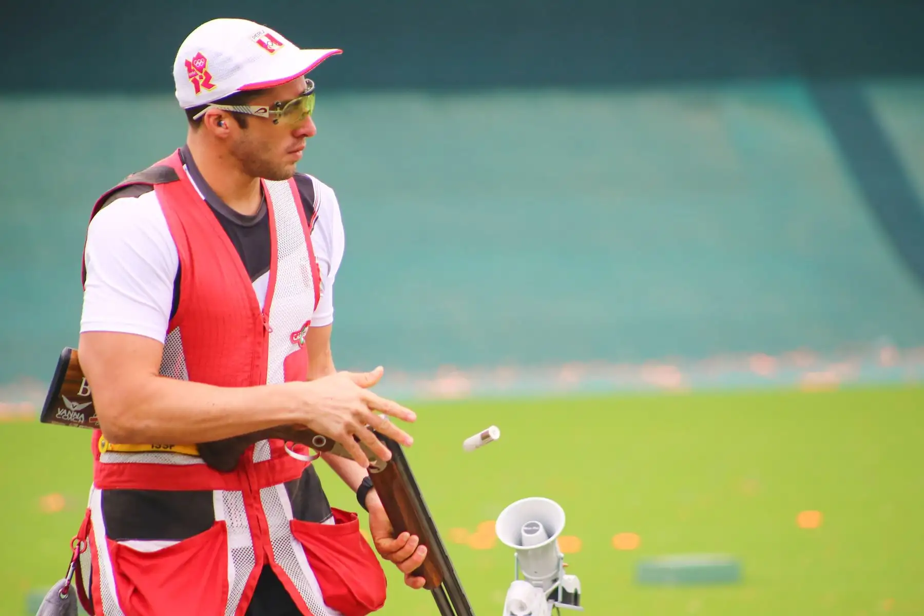 Nicolás Pacheco tirador peruano de tiro, participo en Skeet en el Polígono de Las Palmas.Foto.ANDINA/Lima 2019