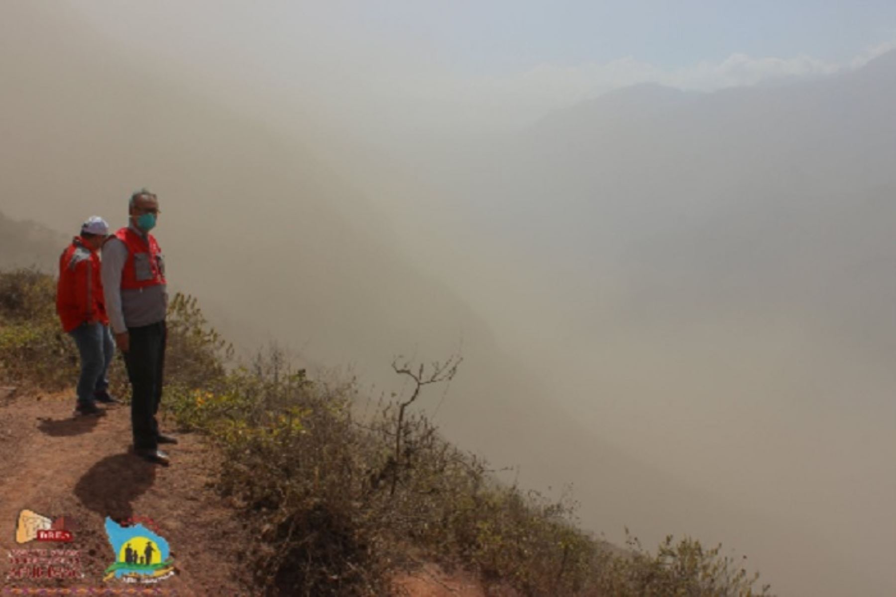 La nube de polvo generada por el deslizamiento del cerro Chamanayoc podría tardar 30 días en dispersarse. ANDINA/Difusión