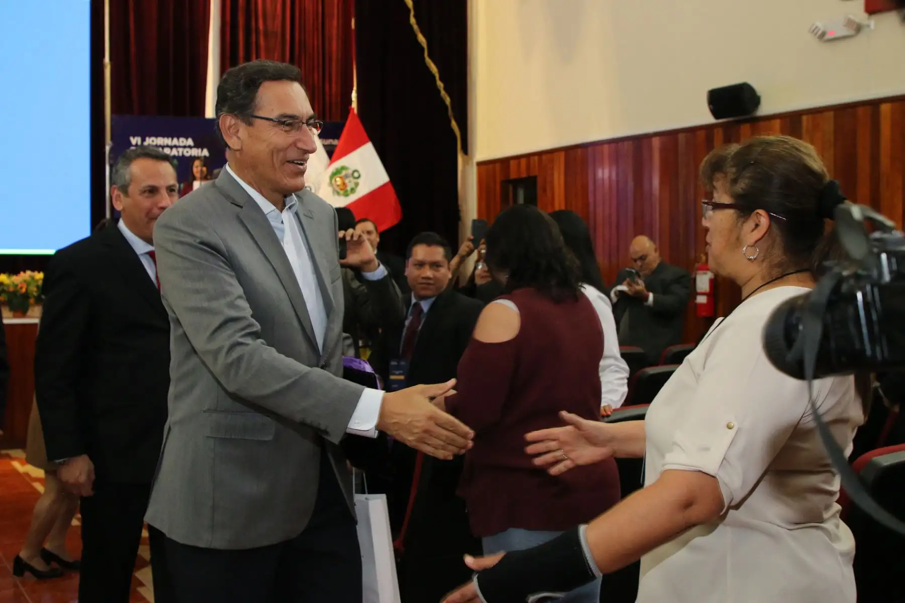 Presidente Martín Vizcarra participó en la VI Jornada Preparatoria al Congreso Anual de Derecho Registral CADER 2019, en Moquegua.Foto:ANDINA/SUNARP