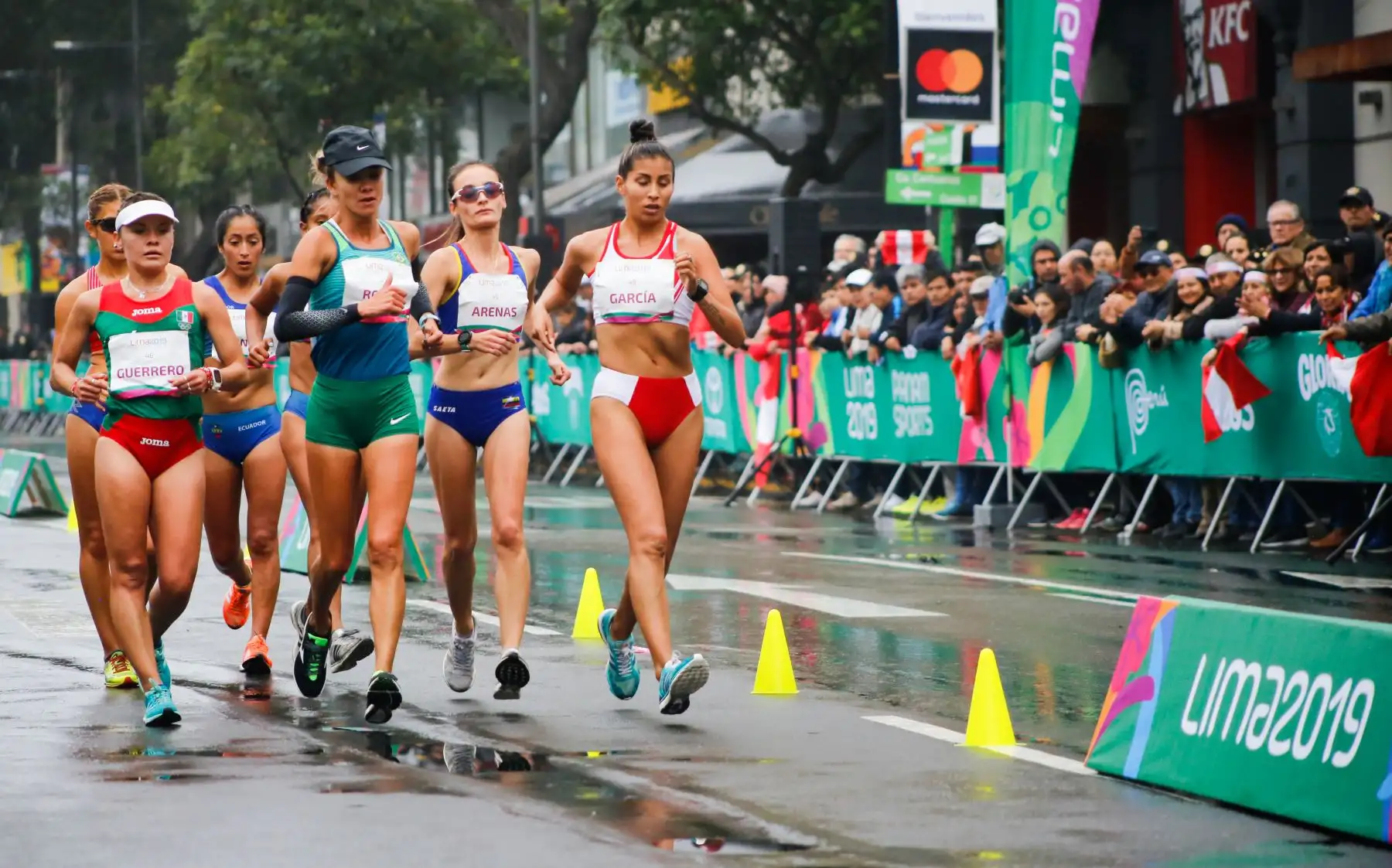 Kimberly García gana medalla de plata en Marcha Femenina 20K.
Foto: Lima 2019
