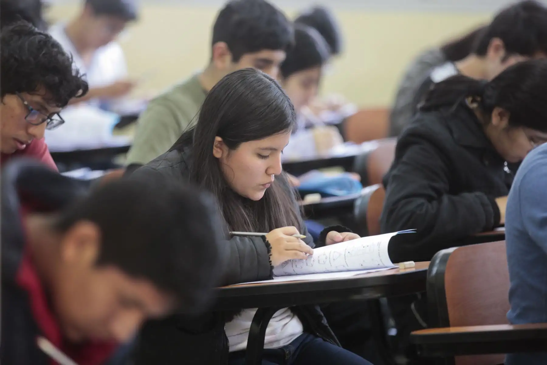 Examen de admisión a la Universidad de Ingeniería (UNI).
Foto: ANDINA/Miguel Mejía Castro