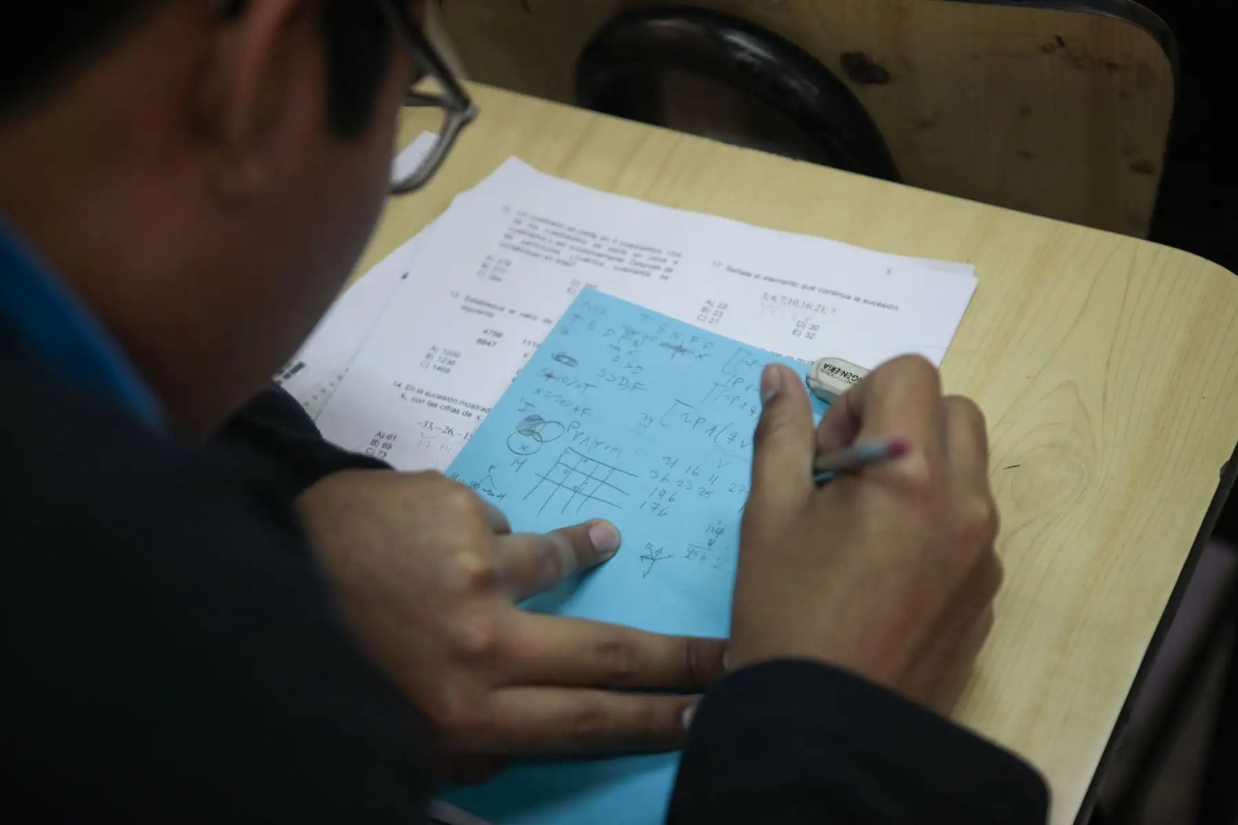 Examen de admisión a la Universidad de Ingeniería (UNI). 
Foto: ANDINA/Miguel Mejía Castro