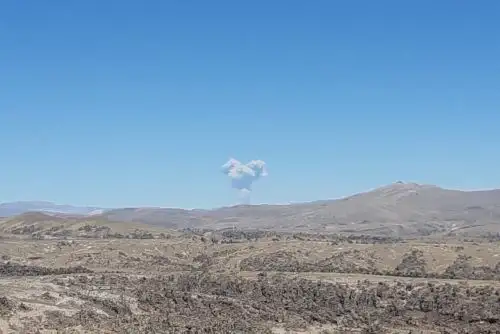El volcán Sabancaya, ubicado en el departamento de Arequipa, se encuentra en proceso eruptivo desde noviembre del 2016. Foto: Ingemmet