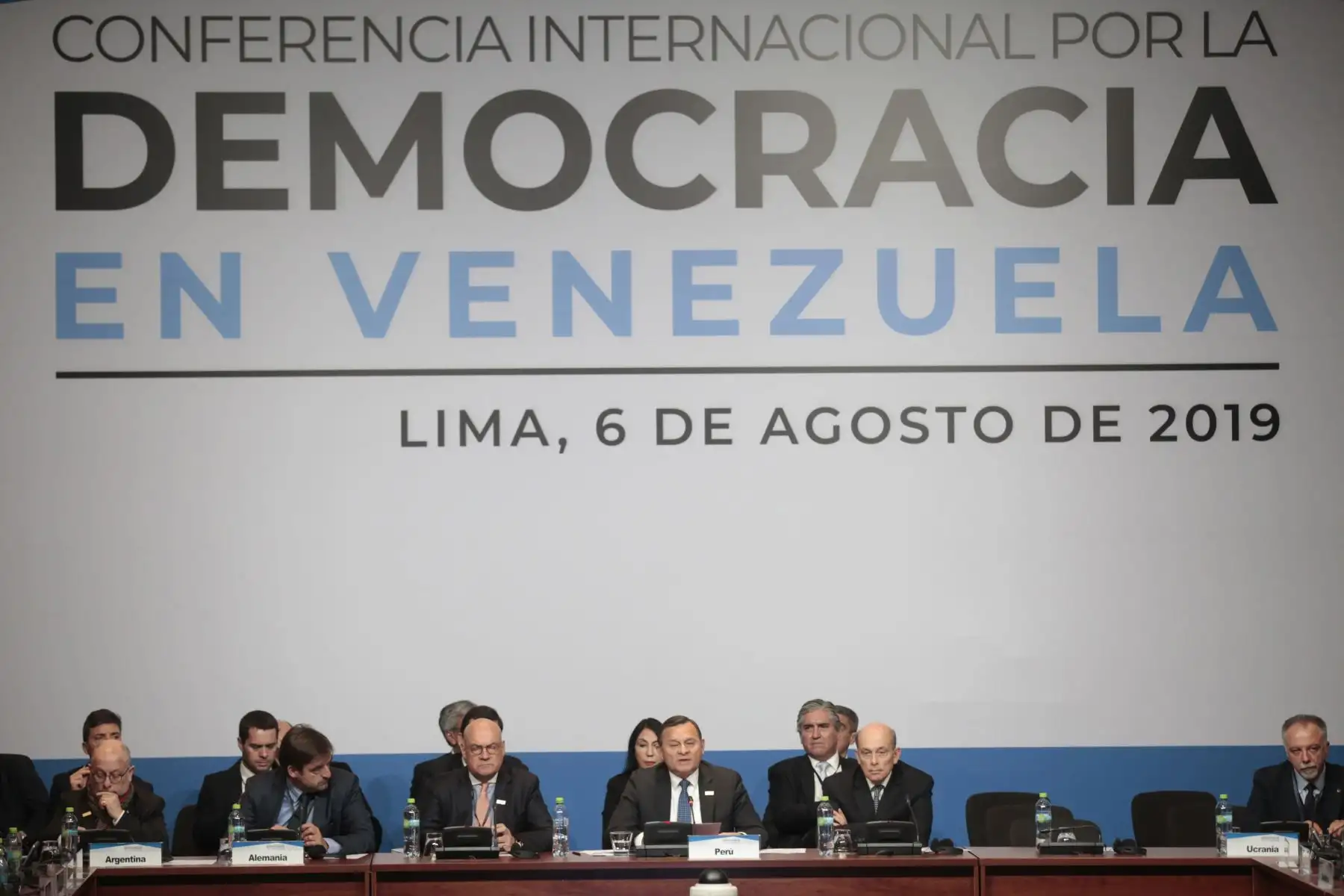 Conferencia Internacional por la Democracia en Venezuela es presidida por el Canciller Nestor Popolizio. Foto: ANDINA/Miguel Mejía