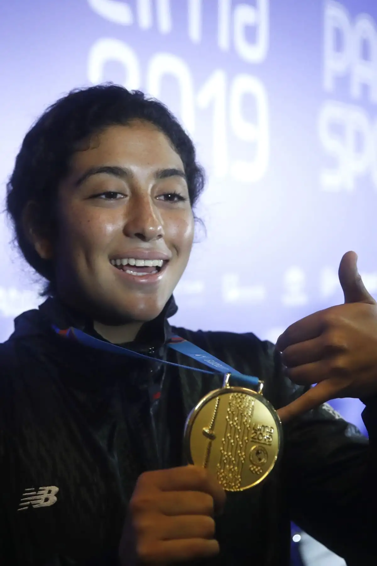 Daniella Rosas, medalla de oro en surf open femenino de los juegos Panamericanos Lima 2019. Foto: ANDINA/Josue Ramos