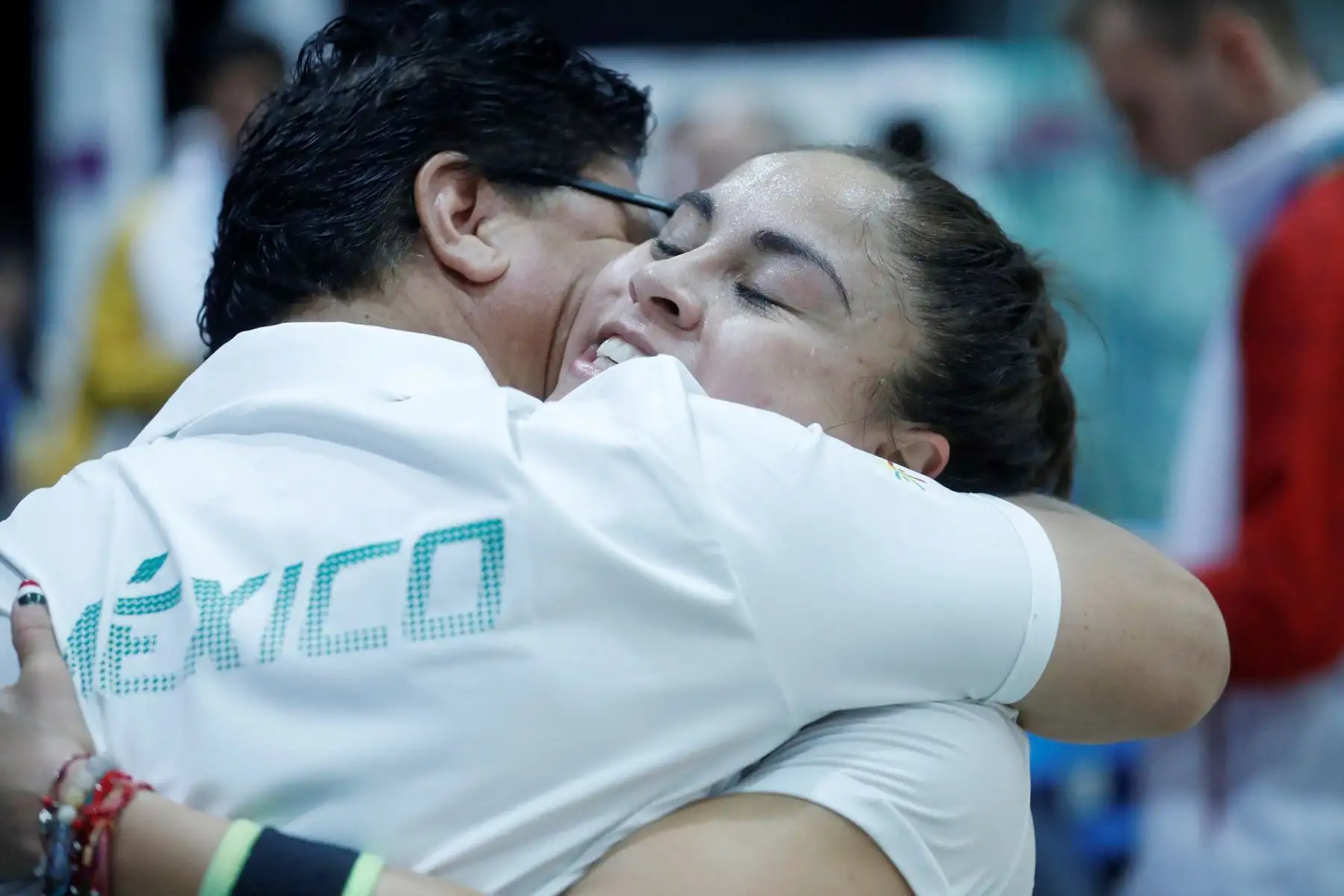 Paola Longoria de México, oro, celebra este miércoles su victoria durante la final de Raquetbol Femenino en los Juegos Panamericanos Lima 2019. EFE
