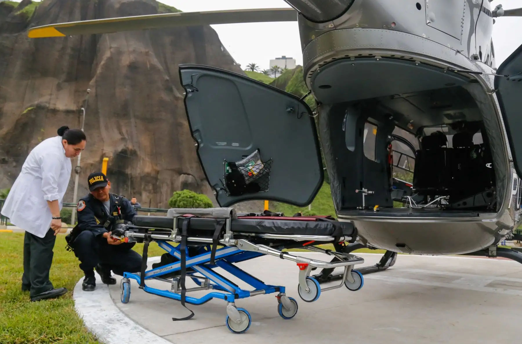 Ambulancias aeromédicas vigilan la salud de los Juegos Panamericanos Lima 2019. Photo: ANDINA/ Lima 2019