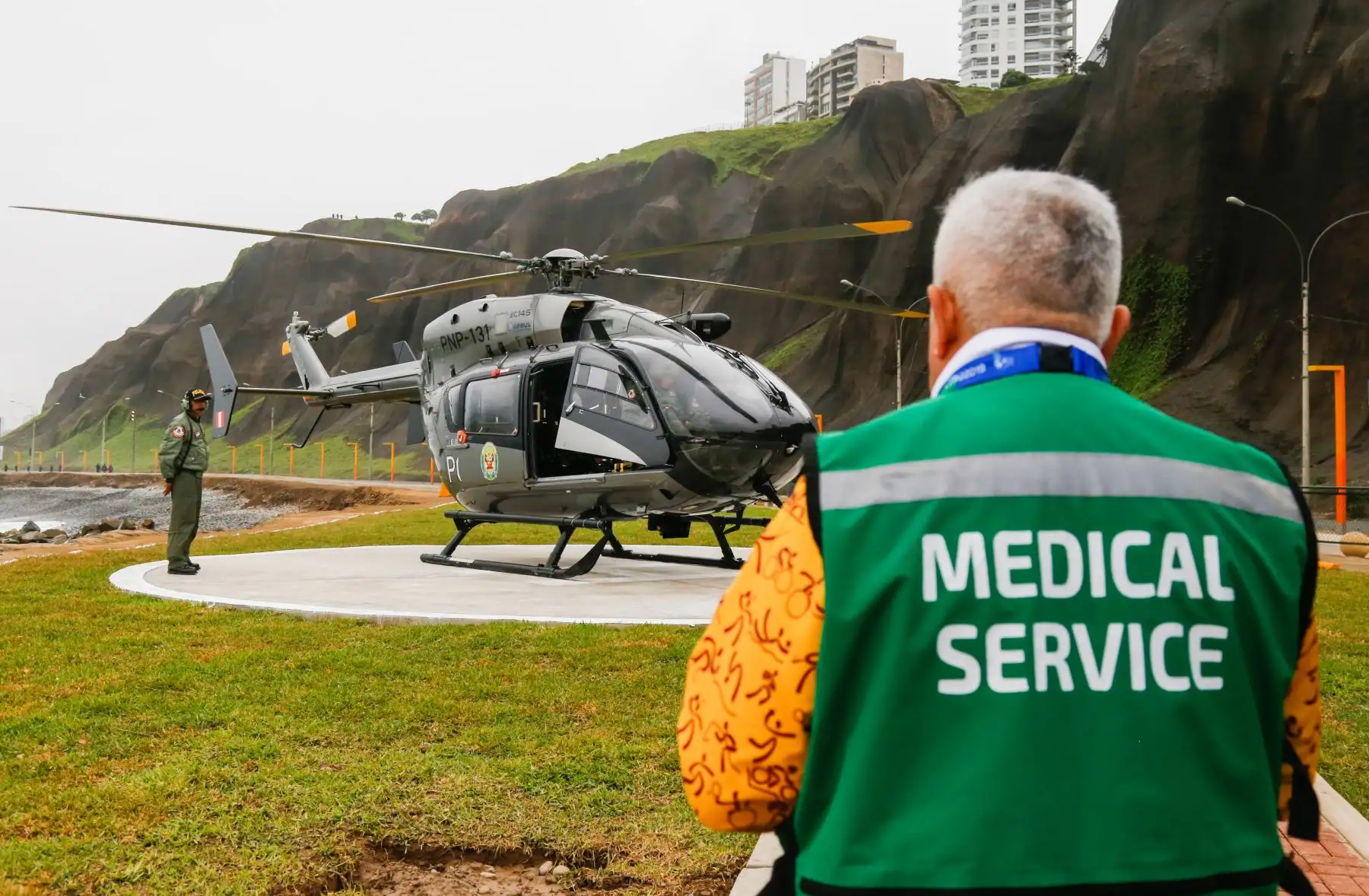 Ambulancias aeromédicas vigilan la salud de los Juegos Panamericanos Lima 2019. Photo: ANDINA/ Lima 2019