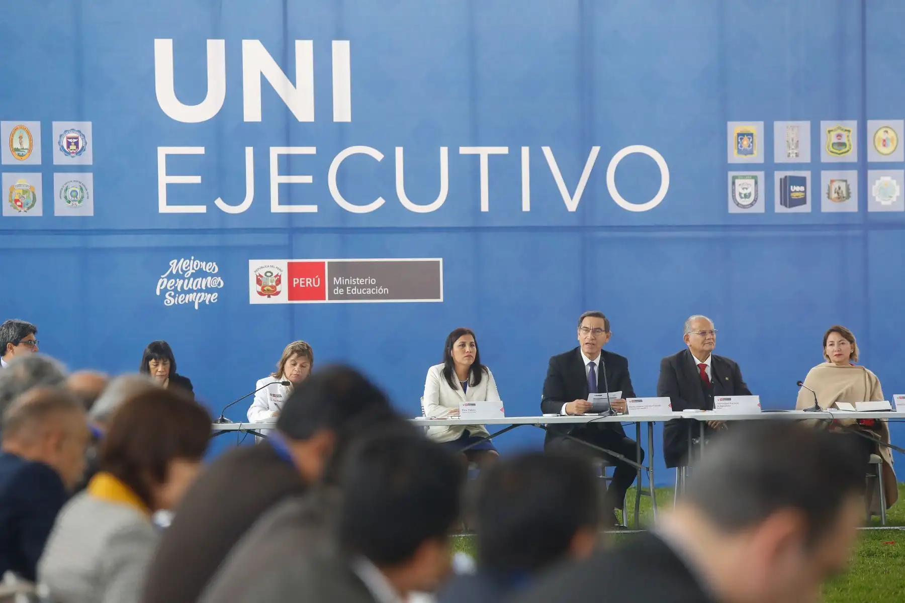 El UNI Ejecutivo busca construir una “Agenda para la Universidad Pública del Bicentenario”, en la que se puedan alinear las prioridades de políticas públicas y encontrar soluciones para los principales problemas de la universidad pública, en una acción conjunta y coordinada entre el Estado y las autoridades universitarias. Foto: ANDINA/Prensa Presidencia