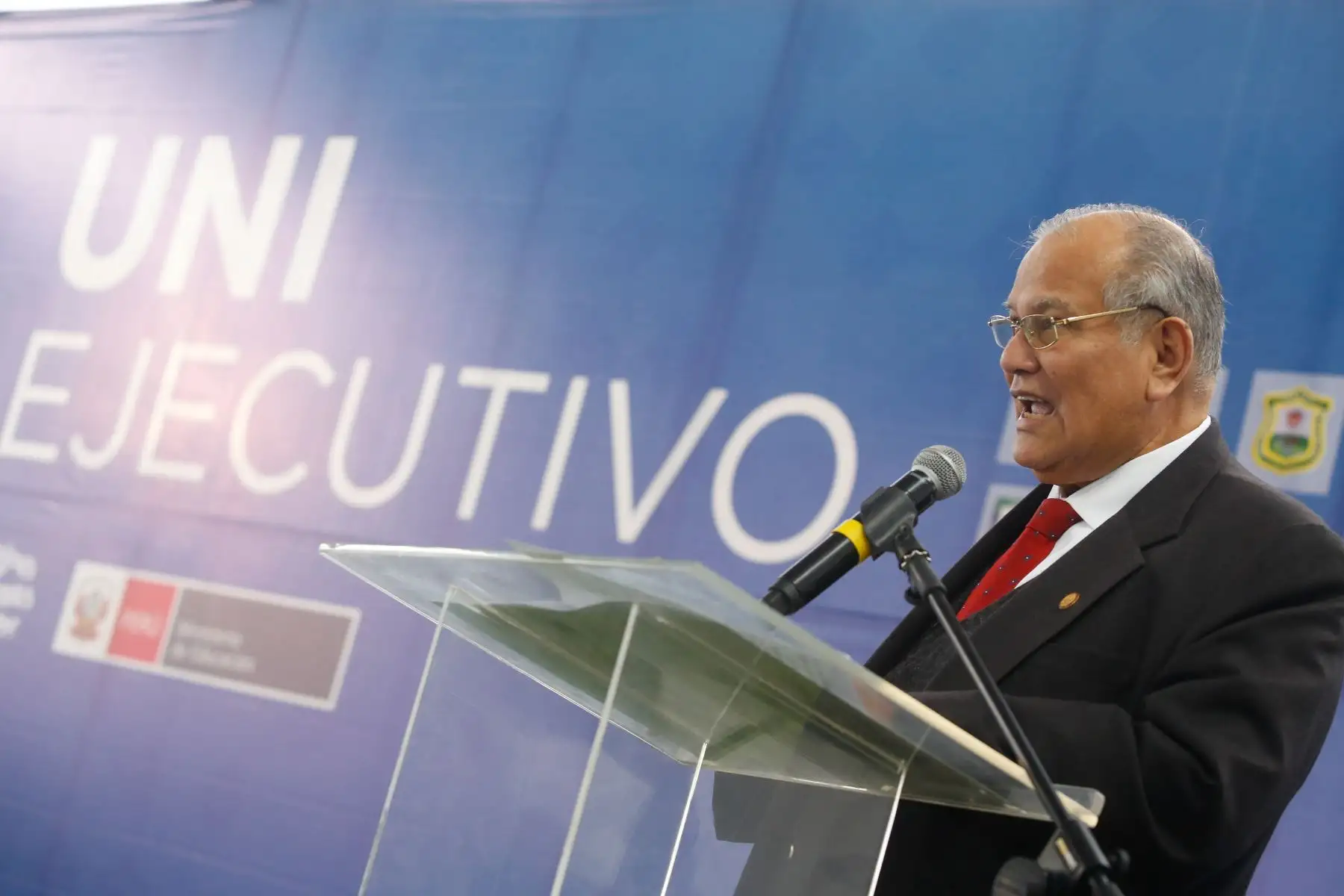 Rector de la Universidad Nacional de Ingeniería durante su participación en el primer UNI Ejecutivo. Foto: ANDINA/Prensa Presidencia