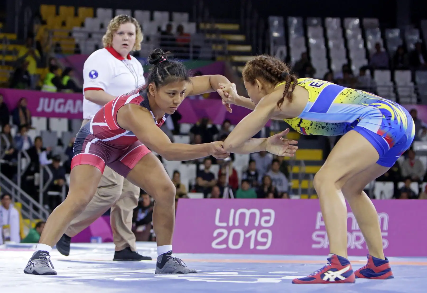 Thalía Mallqui consigue Medalla para Perú en lucha libre. Foto.ANDINA/Lima 2019