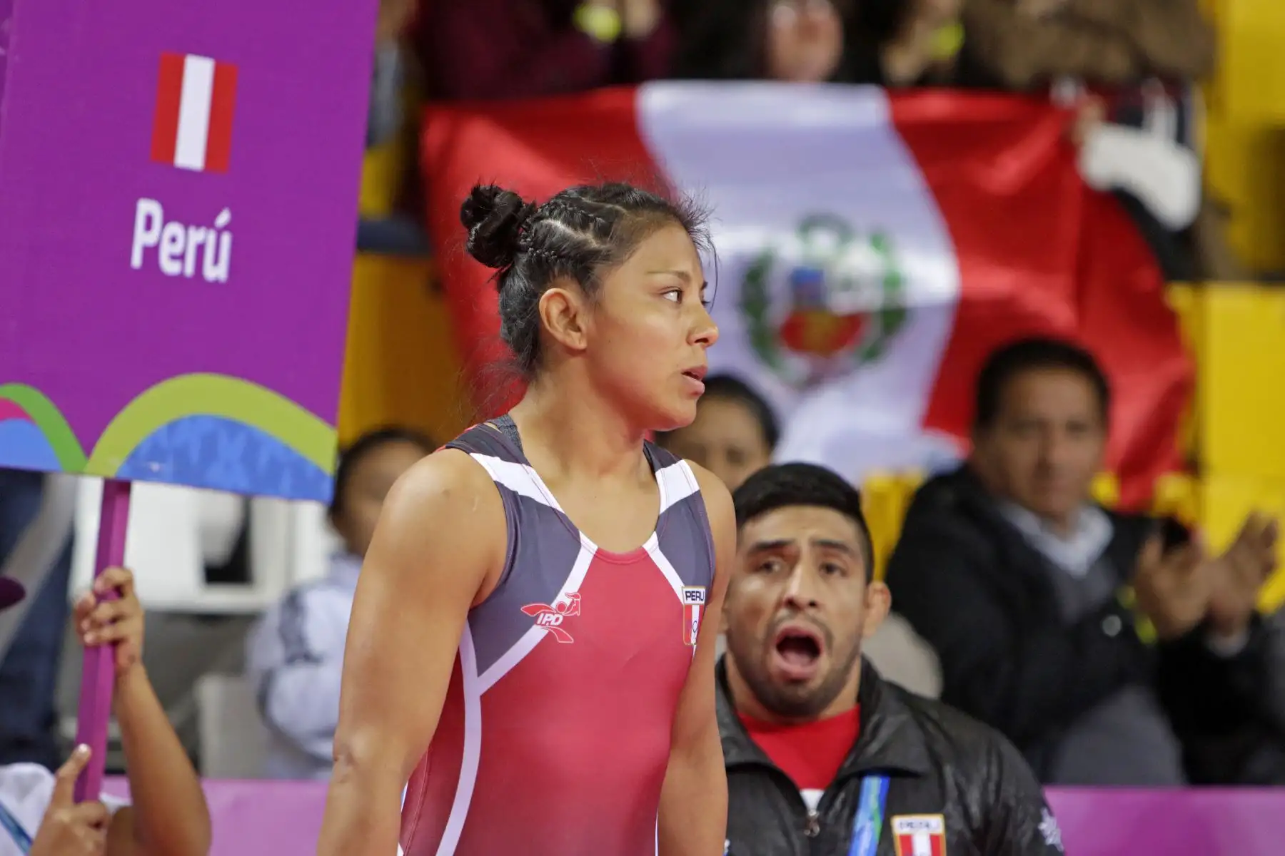 Thalía Mallqui consigue Medalla para Perú en lucha libre. Foto.ANDINA/Lima 2019